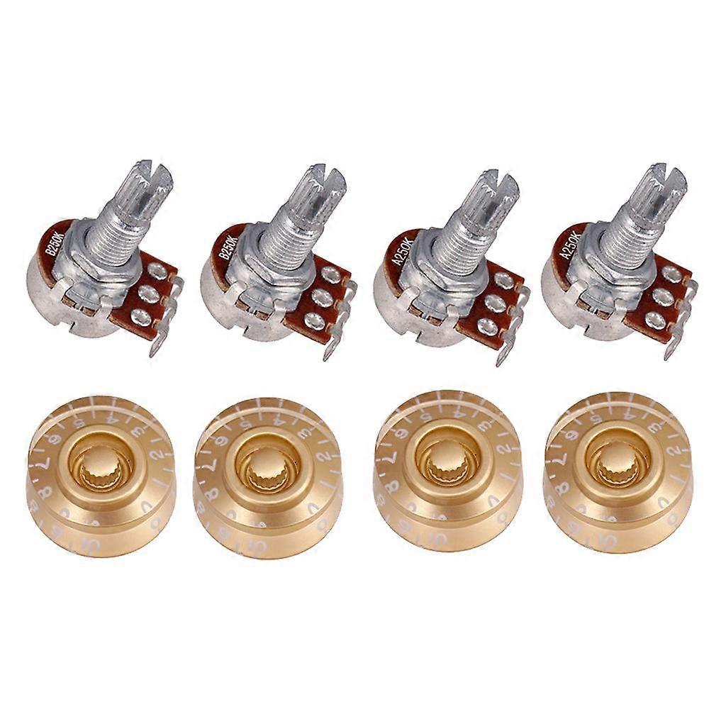 Guitar Speed Control Knobs Potentiometer 250K for Combo 18mm Long Split Shaft