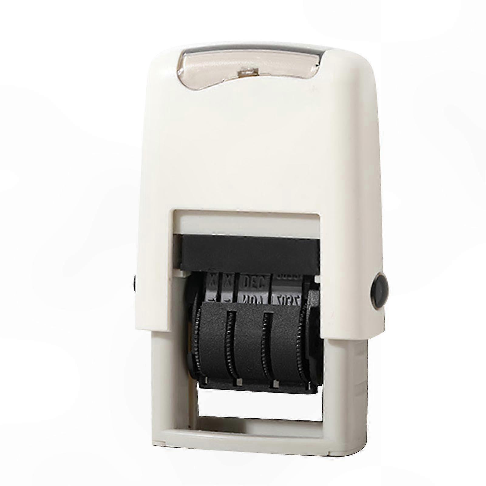 Adjustable Self-Inking Date Stamp with Quick-Drying Ink, 25x2.8mm Clear English Imprint