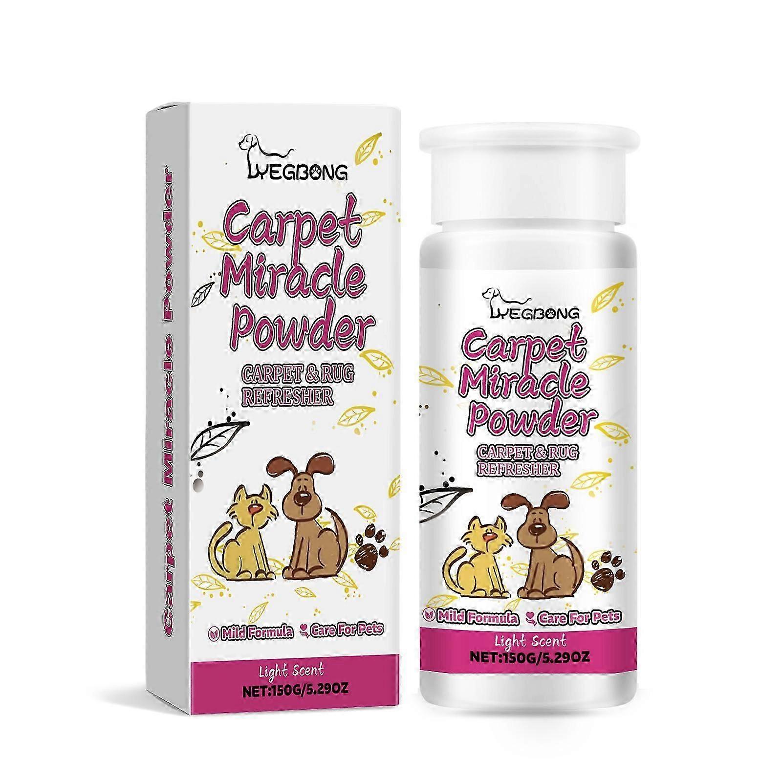 Pet Carpet Deodorant Powder - Effectively Eliminates Odors & Freshens Pet Areas, 150g