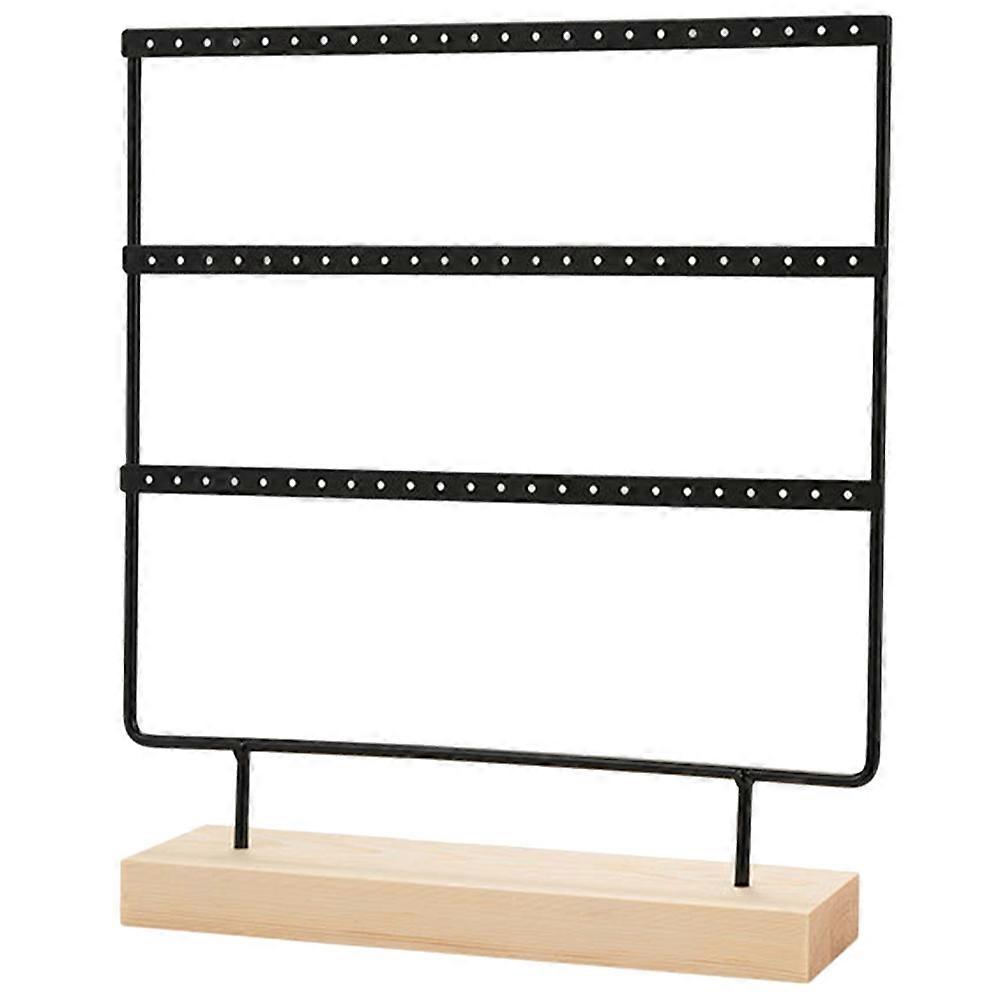 Jewelry Storage Stand 3-Tiered Iron Earring Display Holder for 2Pcs Desktop