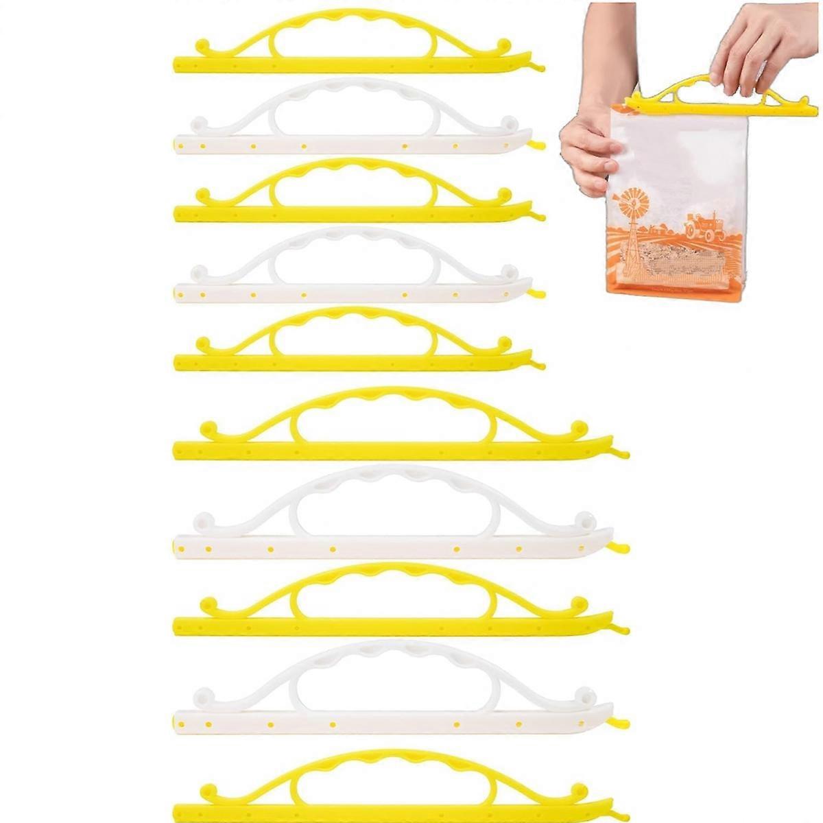 10 - Piece Set of Durable Chip Bag Clips with Handles - Airtight, Leak - Proof & Moisture - Resistant Sealers for Food Storage, Ideal for Snacks and C