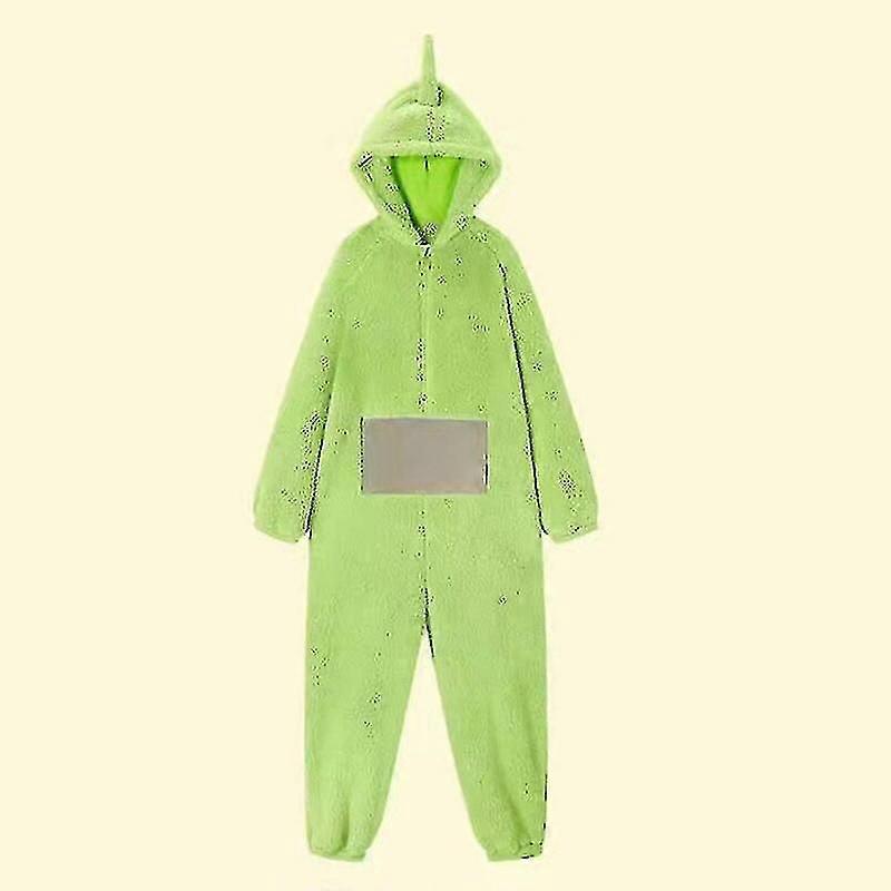 Yetişkinler Flannel Kostüm Unisex Tek Parça Pijama Teletubbies Onesies Tulumlar Kadın Erkek Kış Sıcak Karikatür Tulumlar