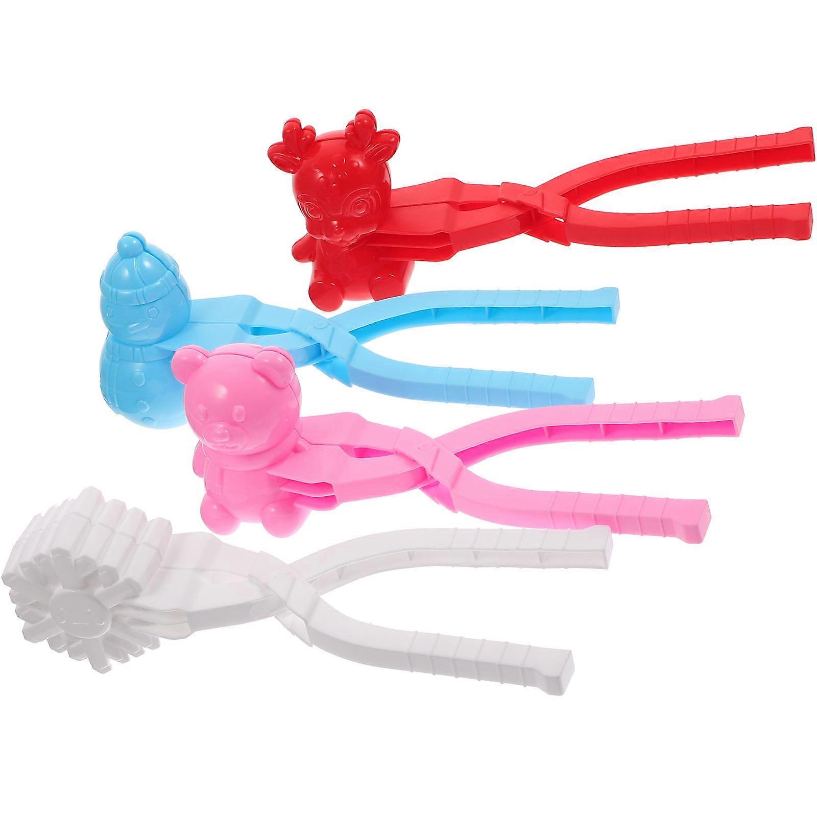 Toddler Snow Shaper 4Pcs Deer Shape Winter Outdoor Activities Assorted Color Making Set