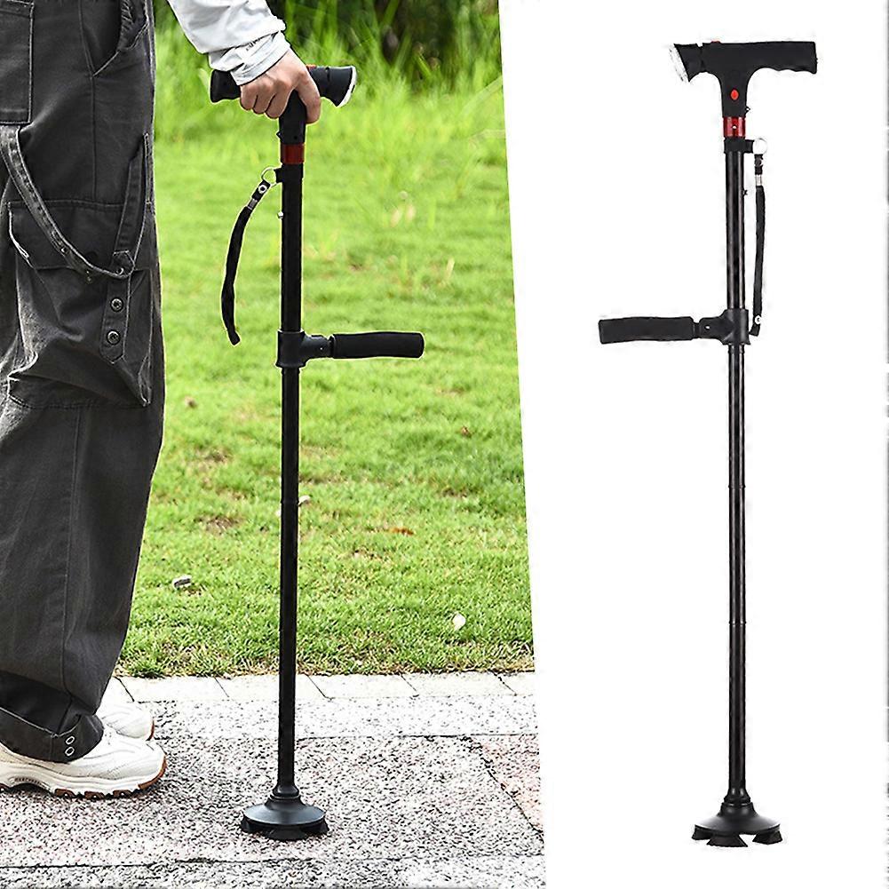 Walking Sticks for Men and Women with LED Lights, Warning Lights and Foldable Handles, Adjustable, Lightweight