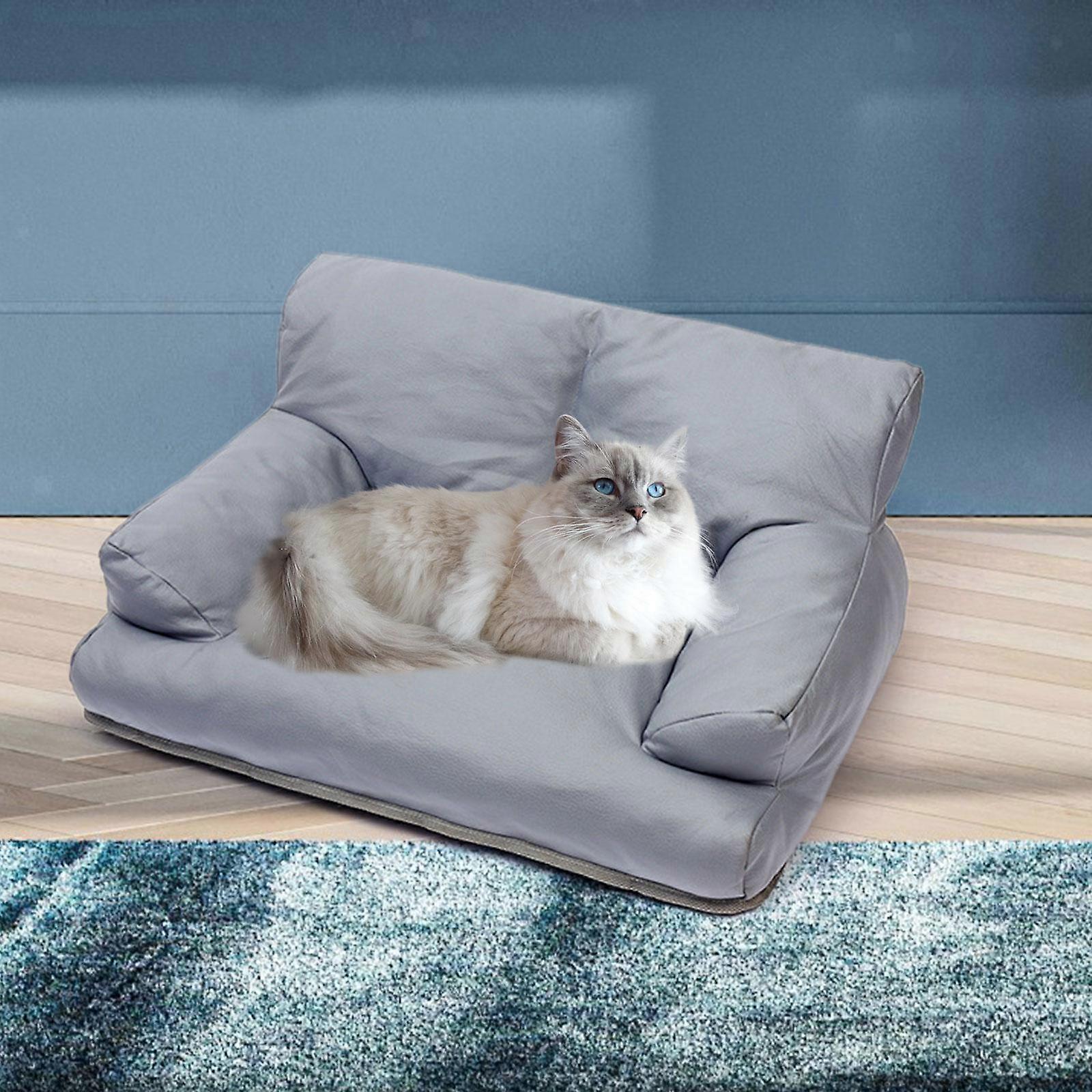 Pet Sofa Bed PU Anti Slip Bottom Dog Cat Couch for Kittens Cat Small Dogs