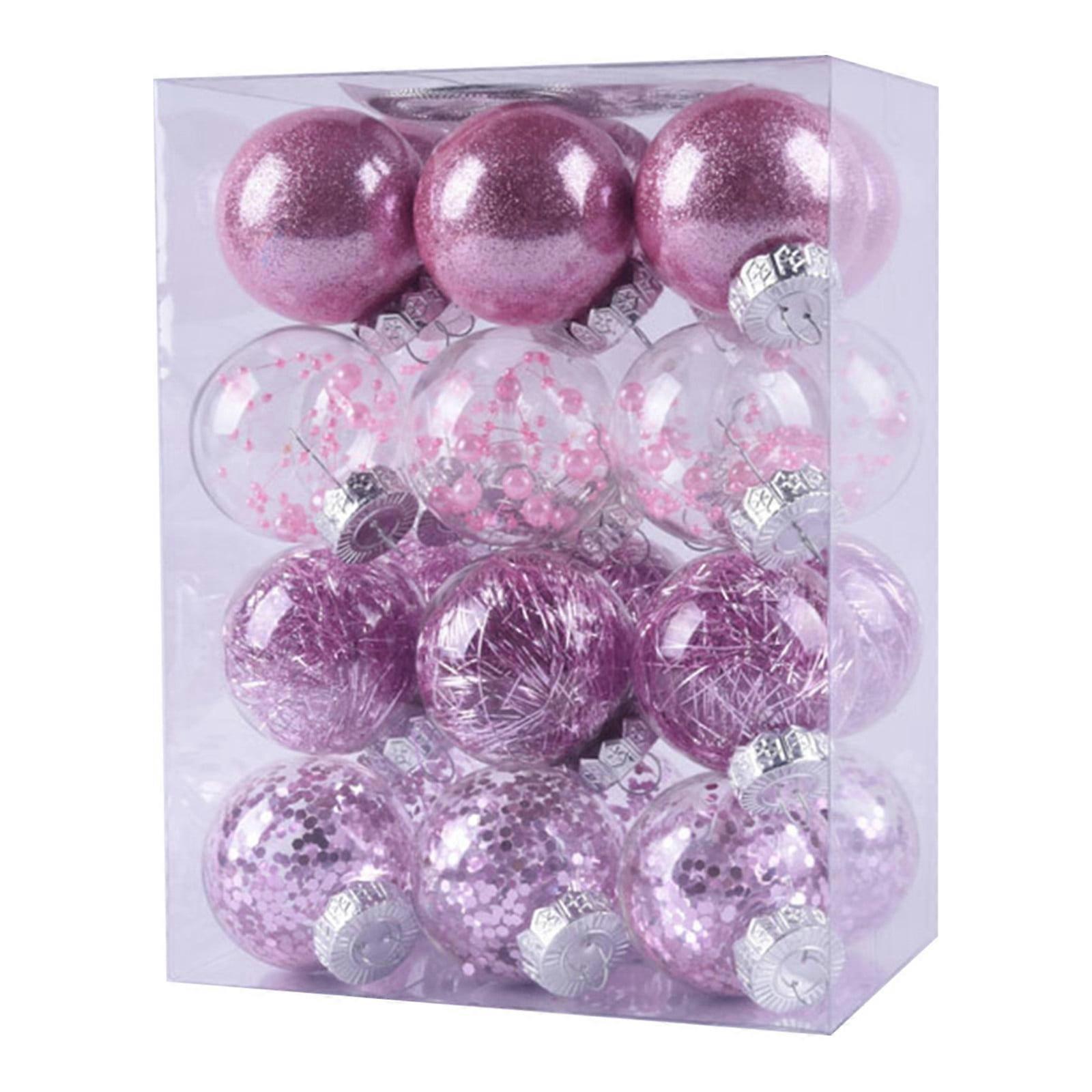24Pcs Christmas Balls Ornaments 2.36" - Shatterproof Xmas Tree Decorations with Strings, compatible with Christmas Trees