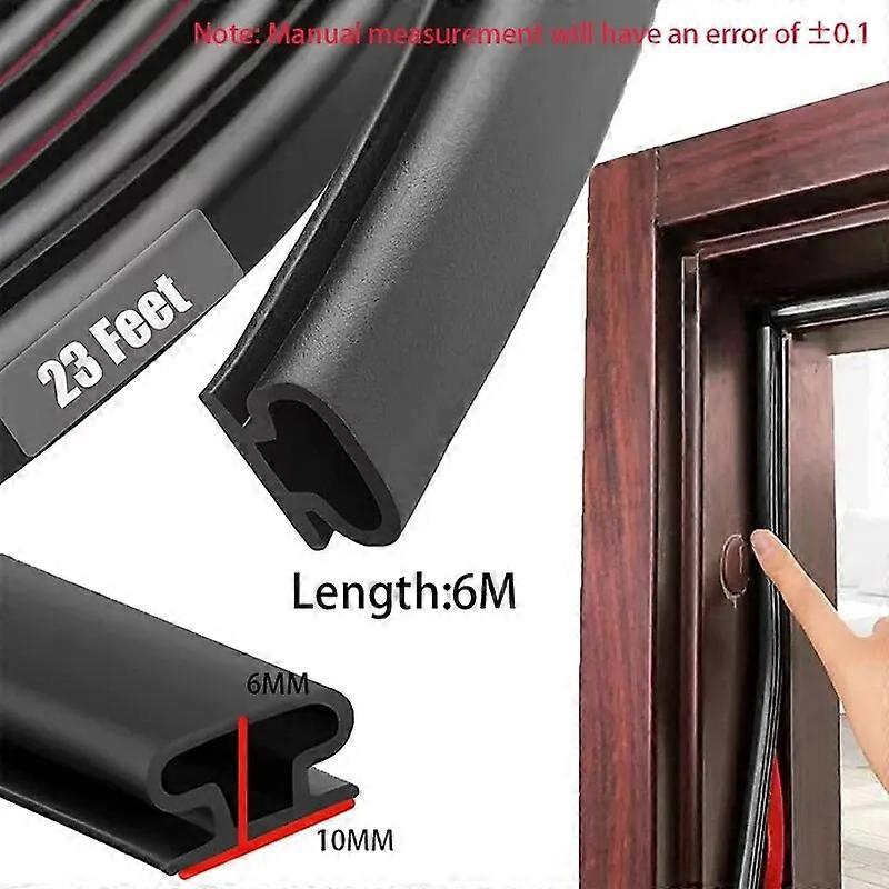 1 Piece Security Door Access Door Window Sealing Strip TPE Weatherproof Anti-Collision Strip Sound Insulationself-Adhesive