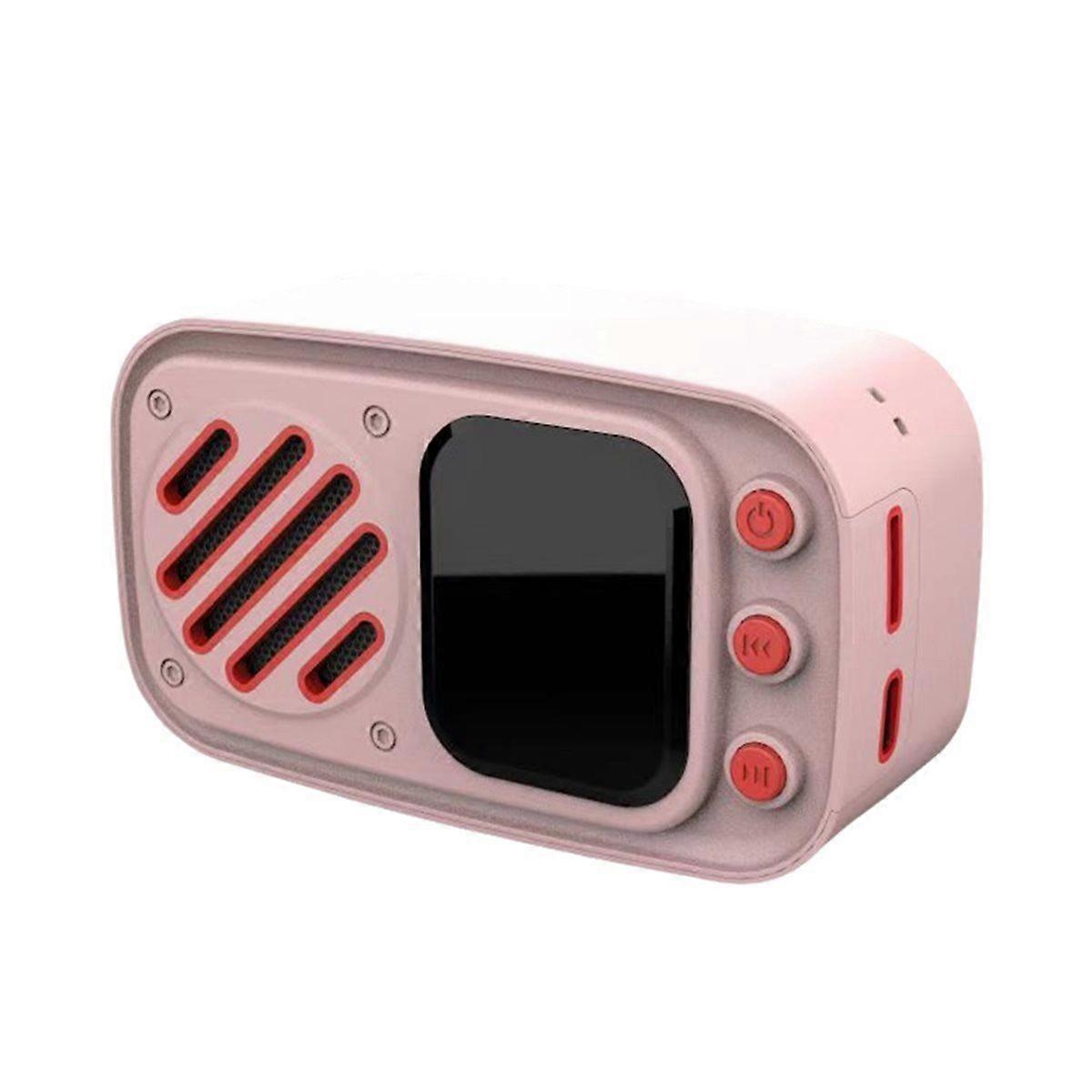 AI Chat Robot Retro Speaker 2.0-Inch Display ESP32-S3 Chatbot AI Voice Chat Robot Doubao Xiaozhi AI Speaker Pink