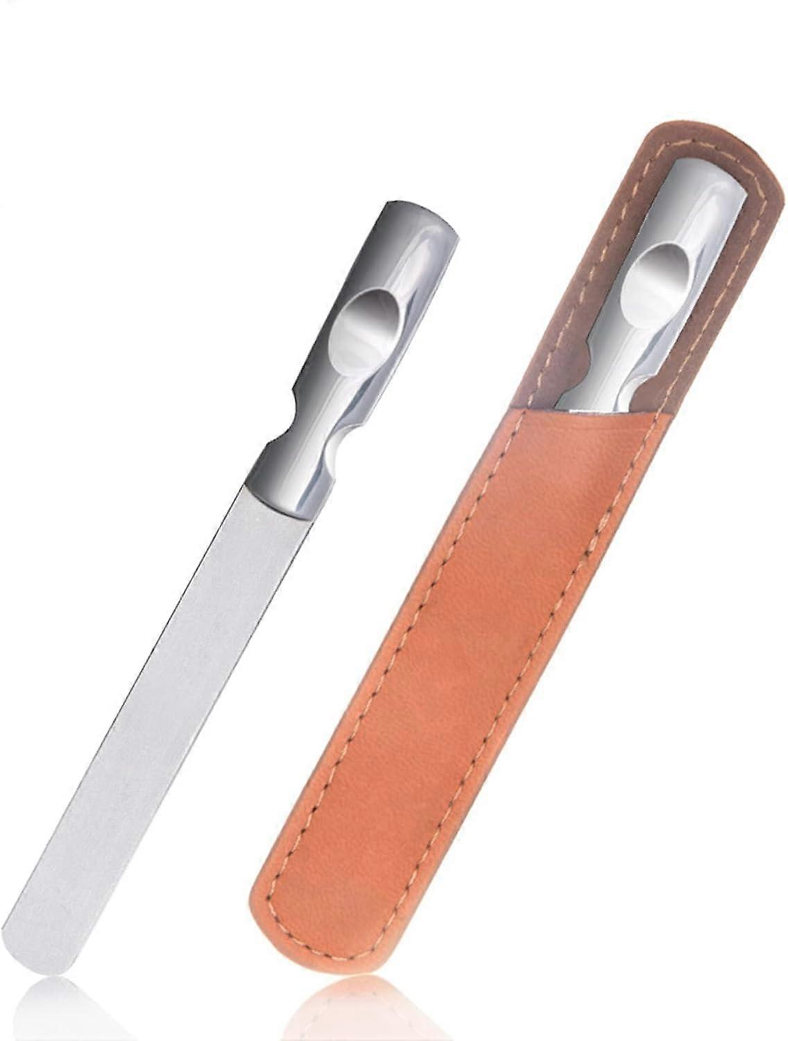 Stainless Steel Nail File, Double-Sided Metal Nail Buffer