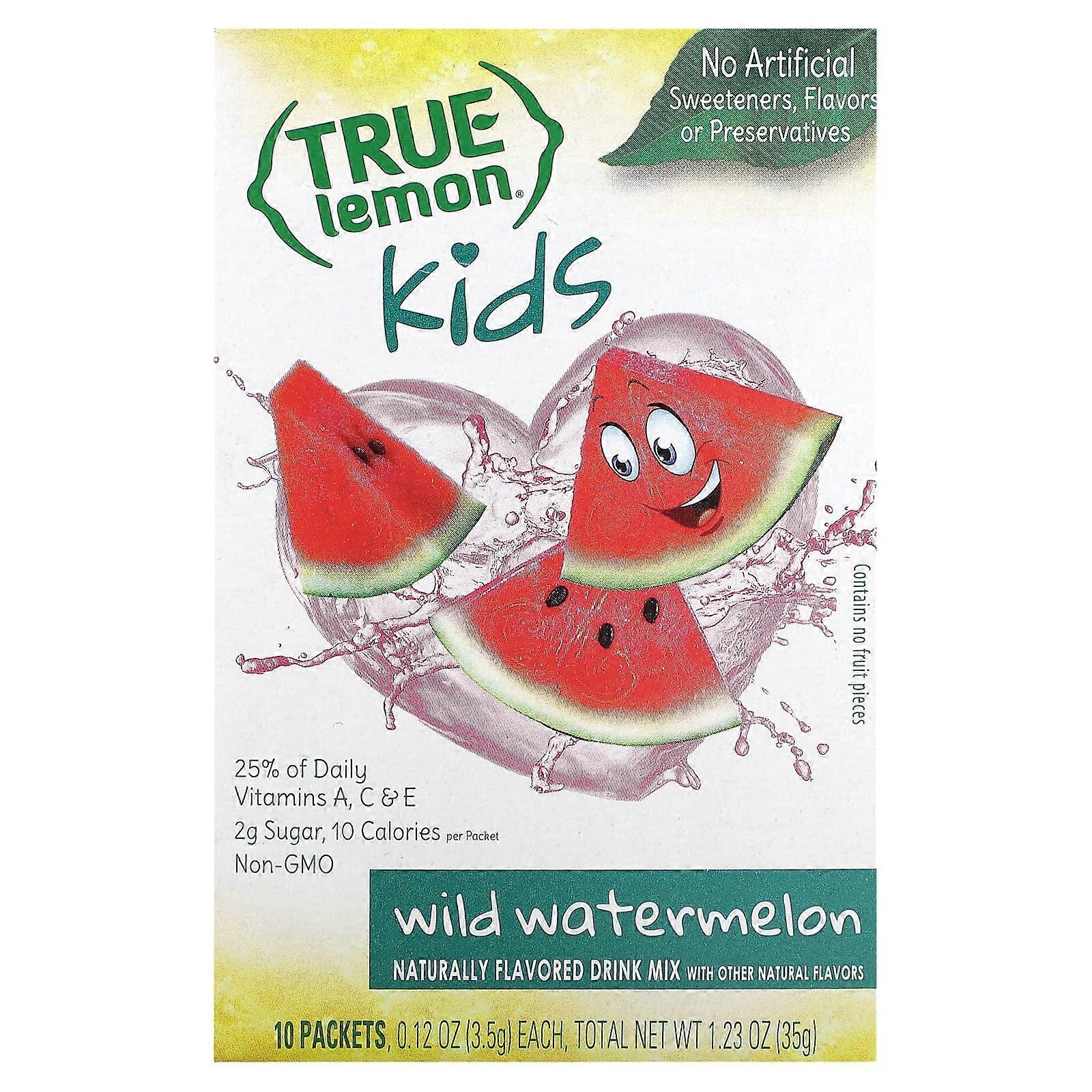 Kids, True Lemon, Wild Watermelon, 10 Packets, 0.12 oz (3.5 g) Each