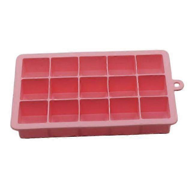 Square 15 Grid Silicone Ice Cube With Lid Abrasive Blue