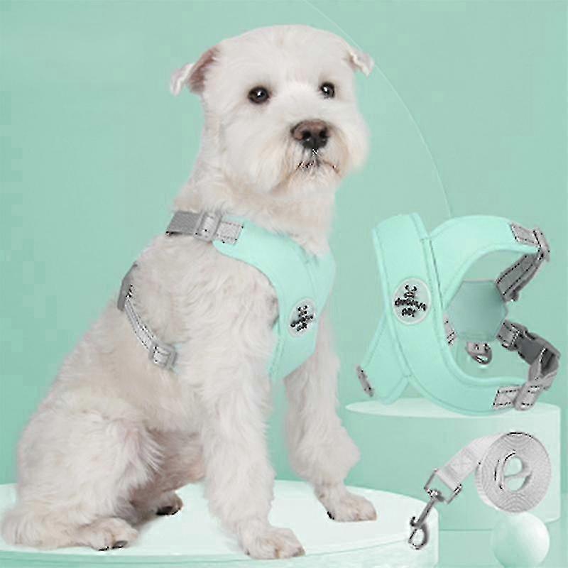 Breathable Pet Reflective Nylon Dog Harness No Pull Adjustable Medium and Large Dog Leash Running High Quality