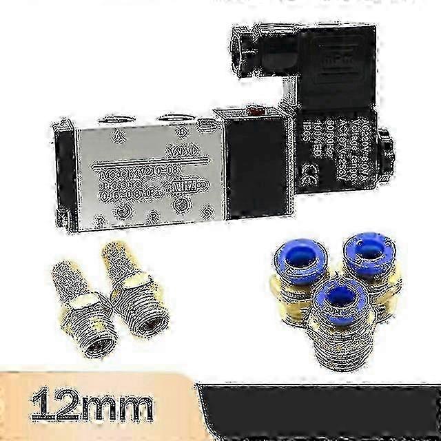 Solenoid valve for air gas systems, 5 way 2 position control