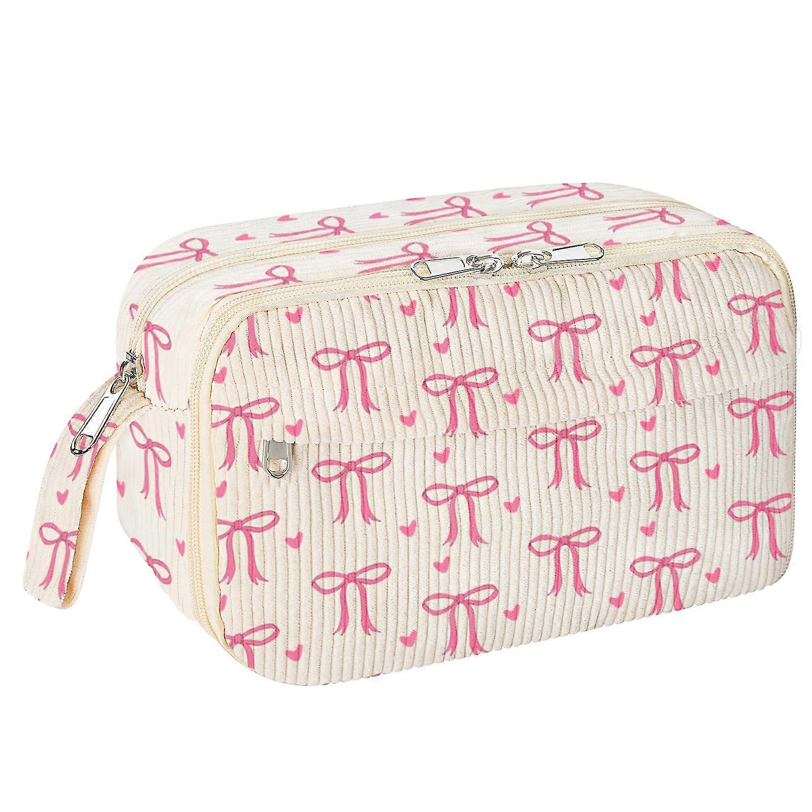 Multipurpose Pencil Case Large Fabric Pencils Bag Multi Compartments Pen Pouches Big Capacity Pens Organiser for Student Multicolor