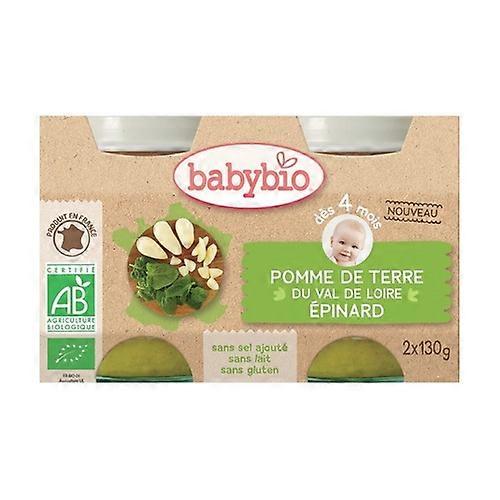 Small organic spinach baby food (+4 months) 2 units of 130g