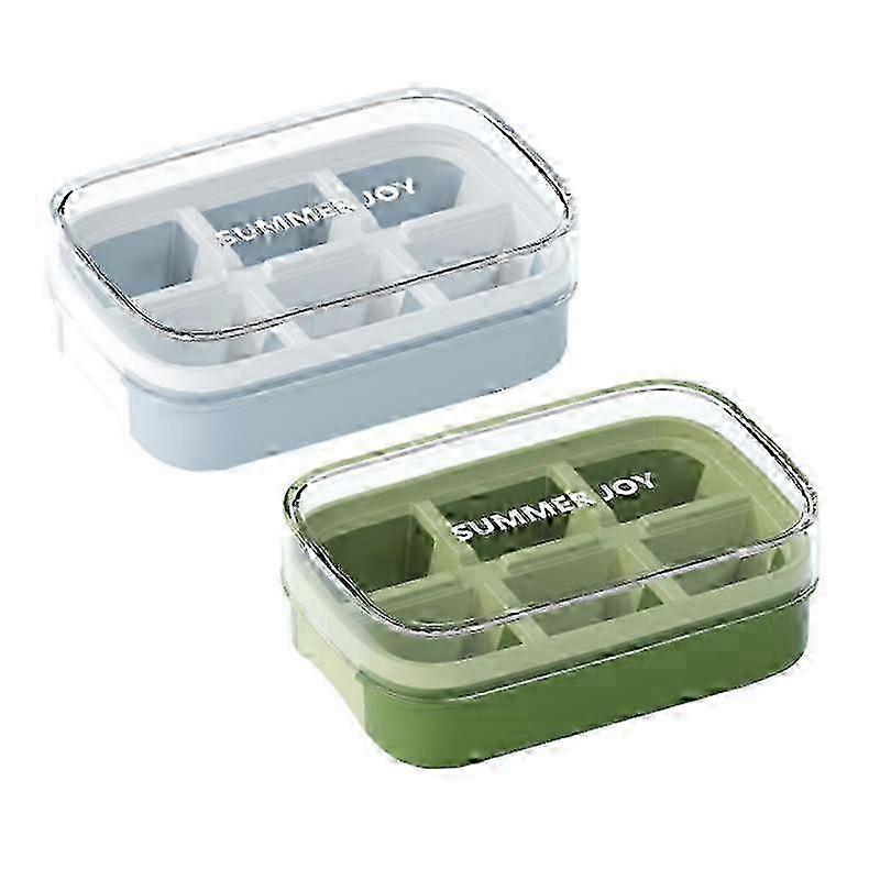 Silicone Ice Cube Molds with Spill-Resistant Lids - Easy-Release & Flexible, Stackable Ice Trays for Convenience