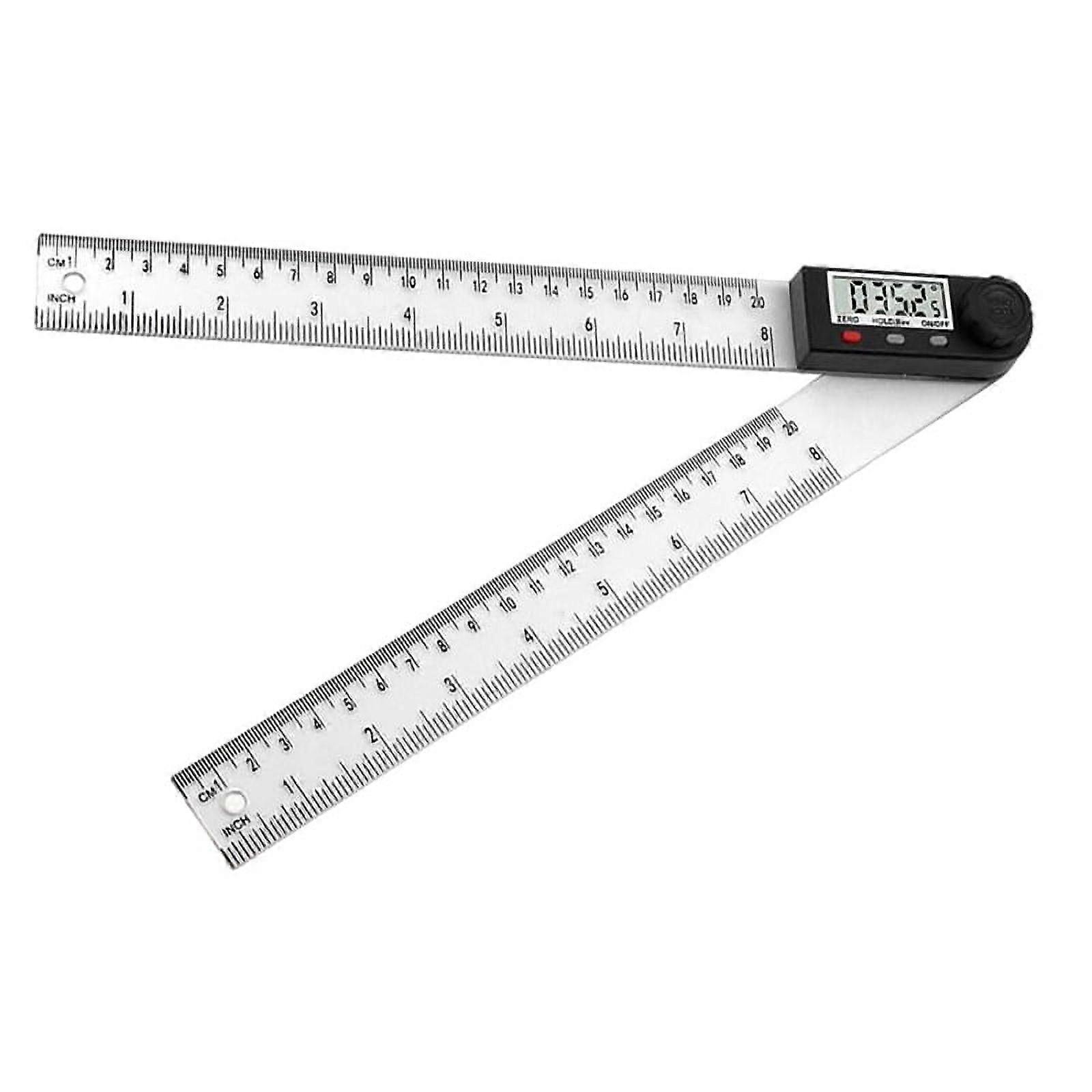 Digital Display Angle Ruler,2-In-1 Precision Ruler & Digital Angle Finder Protractor, (ABS-200MM)