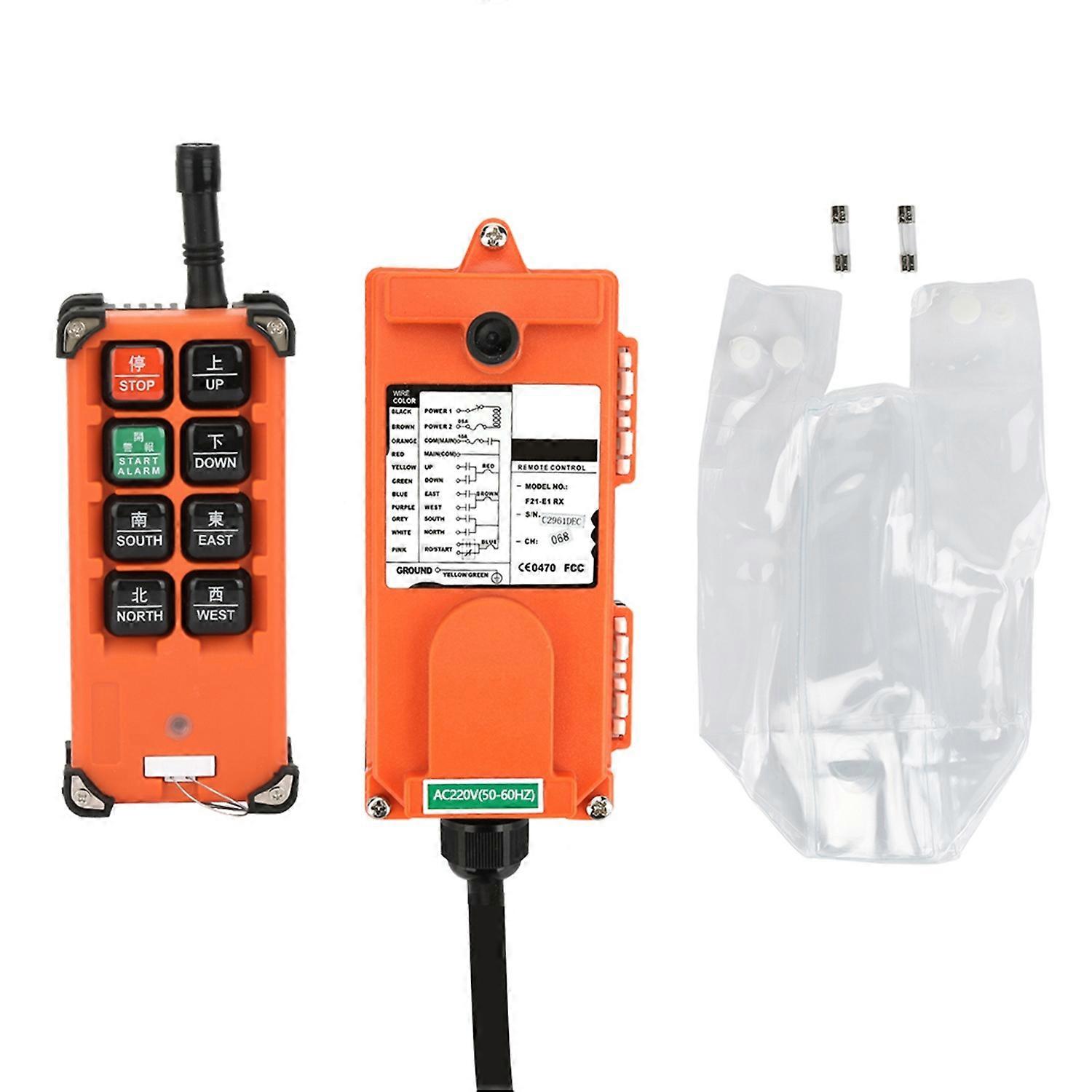 220V Industrial Radio Wireless Remote Control Transmitter&amp;Receiver F21‑E1B