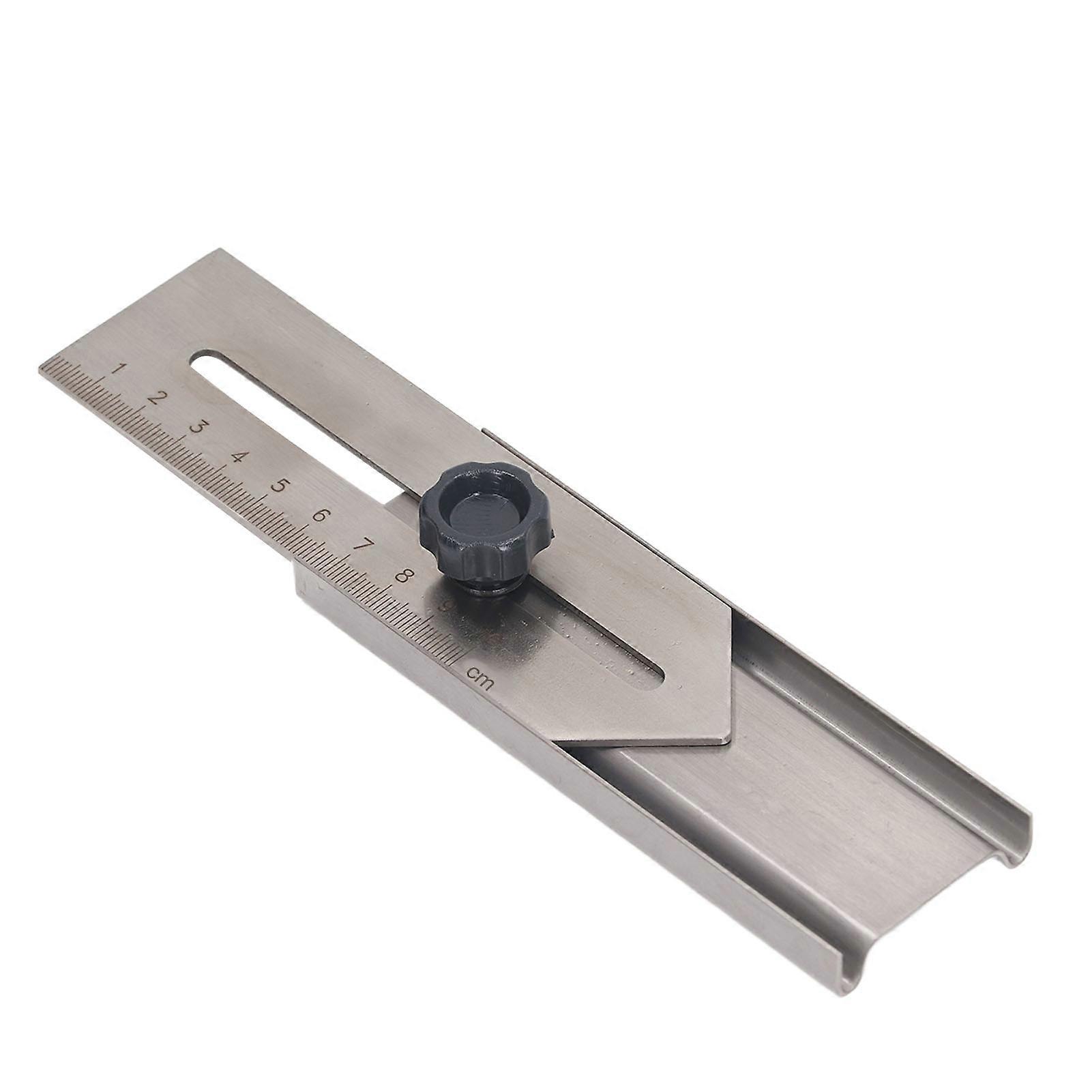 Sliding Line Ruler 0 To 100mm Stainless Steel Clear Scale Woodworking Parallel Ruler Scribing Marking Tool