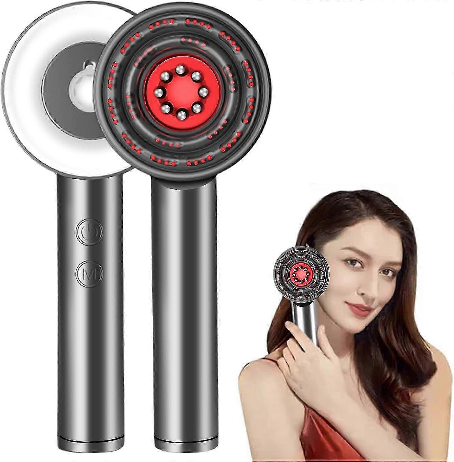 2-in-1 Electric Scalp Massager with Red Light Therapy for Relaxing Kneading Massage and Oil Application