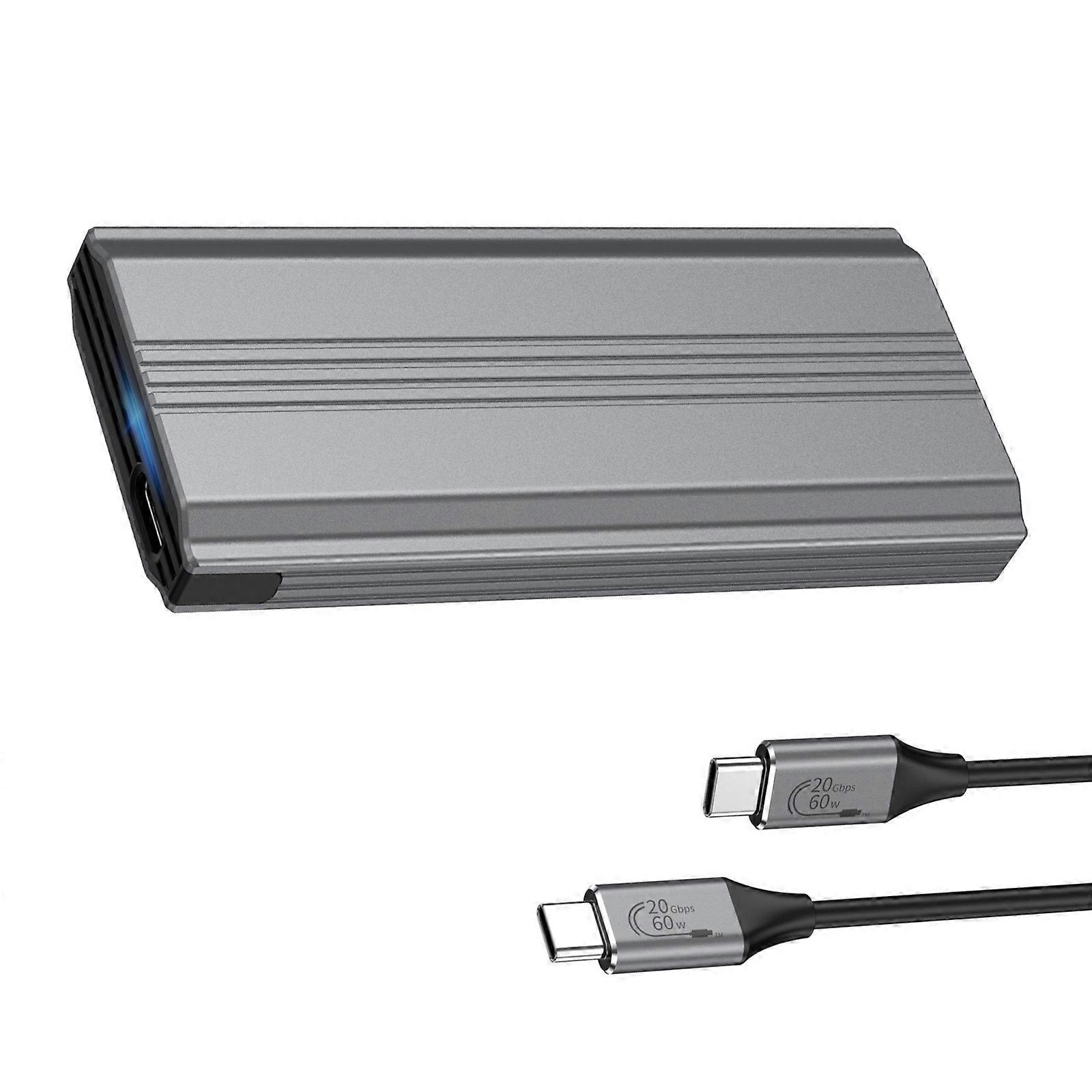 Toolless M.2 SSD Enclosure Box With USB C 3.1 20Gbps For NVMe SSD Box Adapter Aluminum Housing Multicolor
