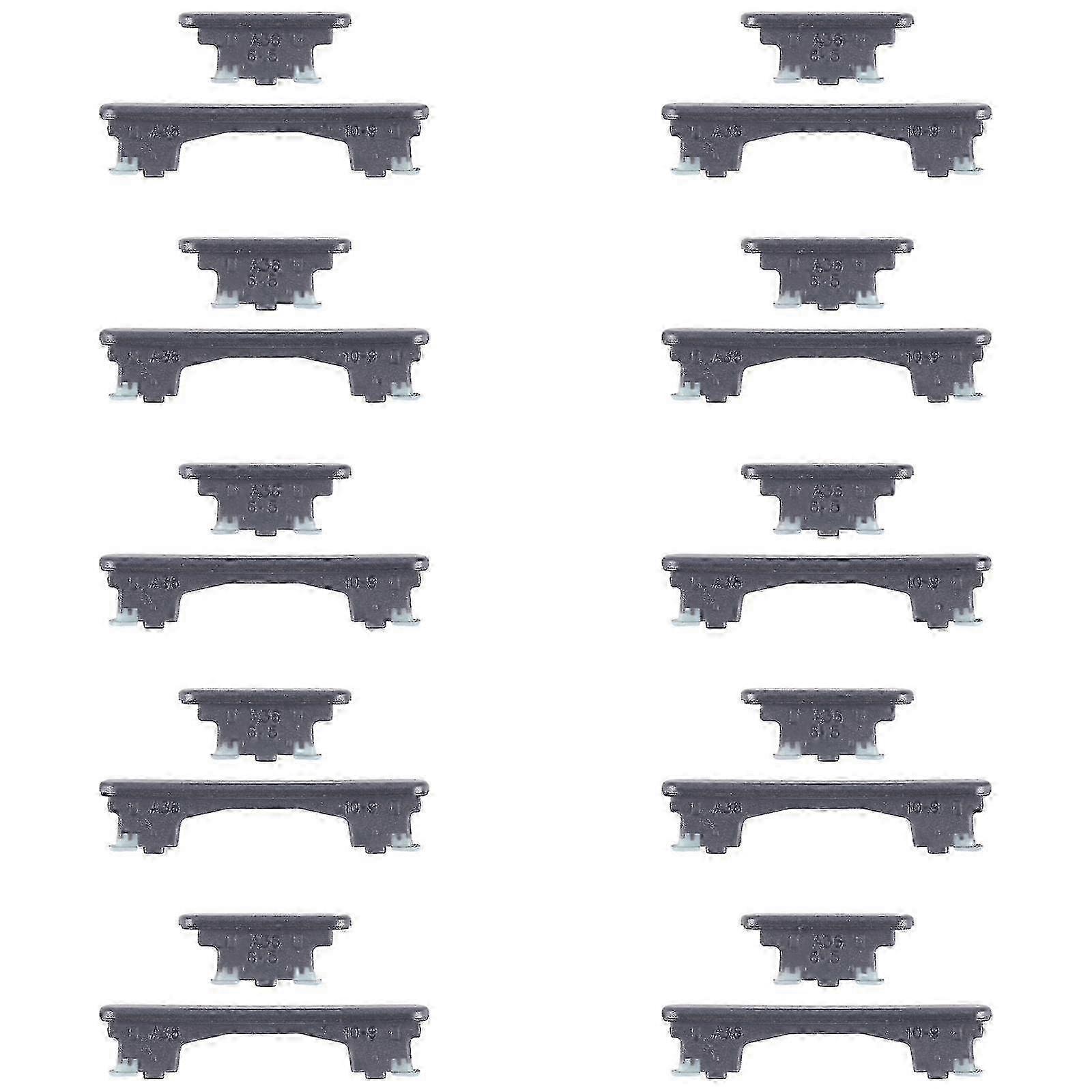 For Samsung Galaxy A36 SM-A366B 10pcs Power Button and Volume Control Button (Black)