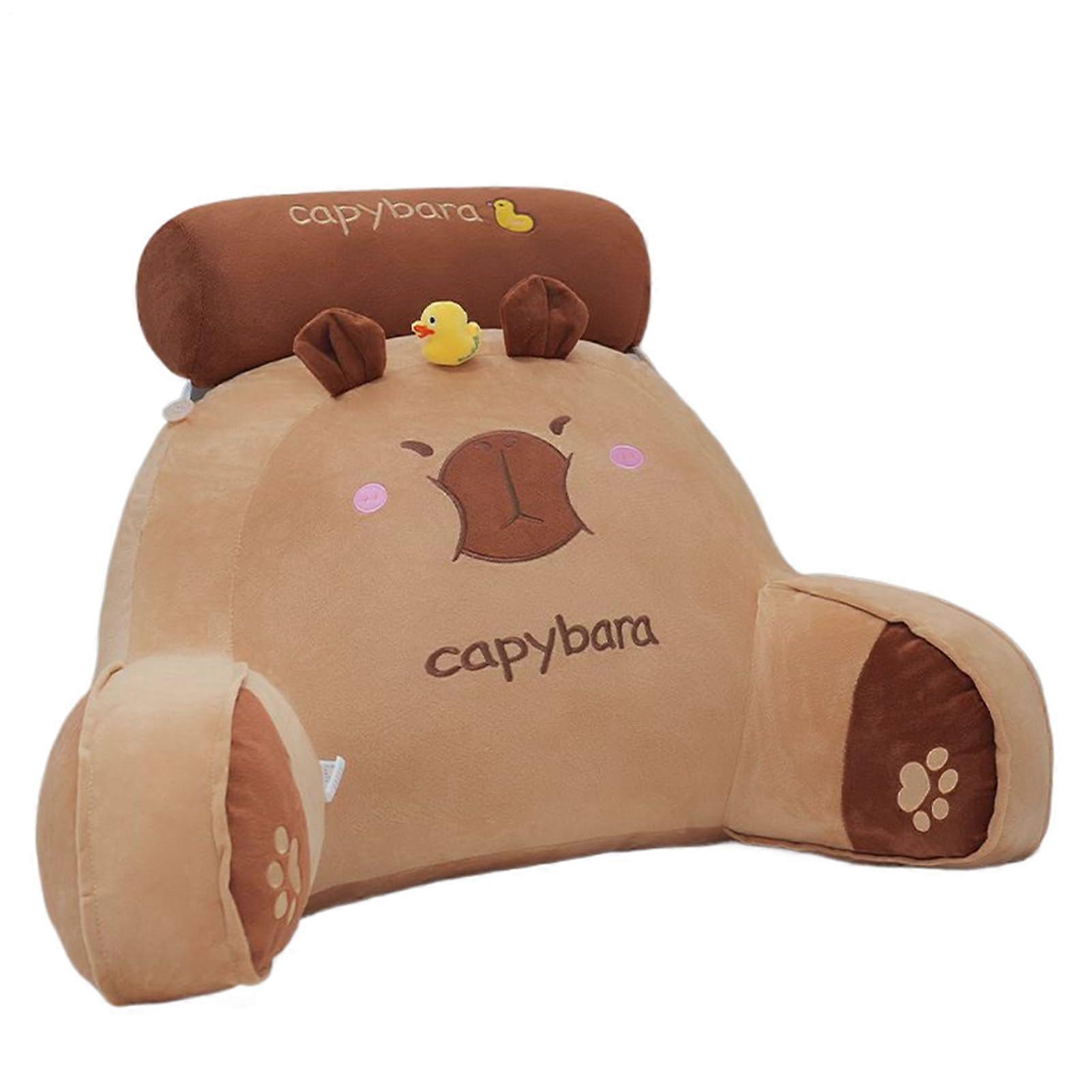 Plush Reading Pillow with Soft Duck Backrest for Adults, Sofa Cushion for Bed and Living Room