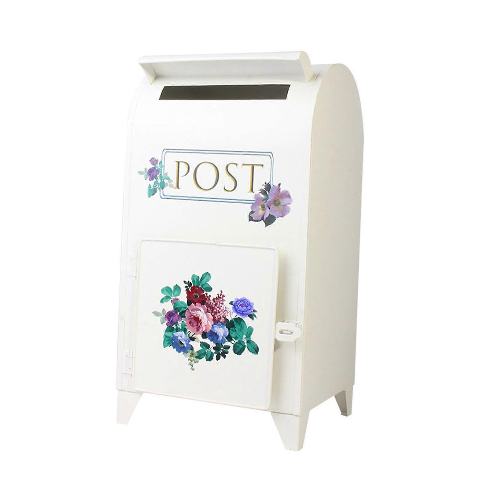 Old-Fashioned Historical Mailbox High Capacity Weather-Durable Metal Build for Premium Residences Outdoor Enhancement Multicolor