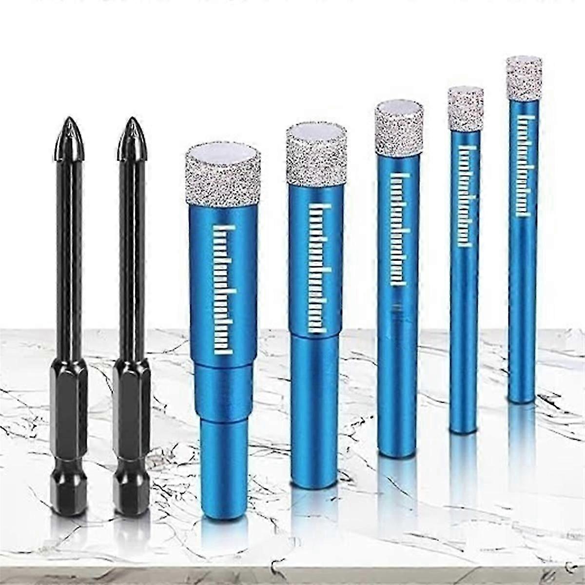 7pcs Diamond Drill Bits Set for Tile and Glass
