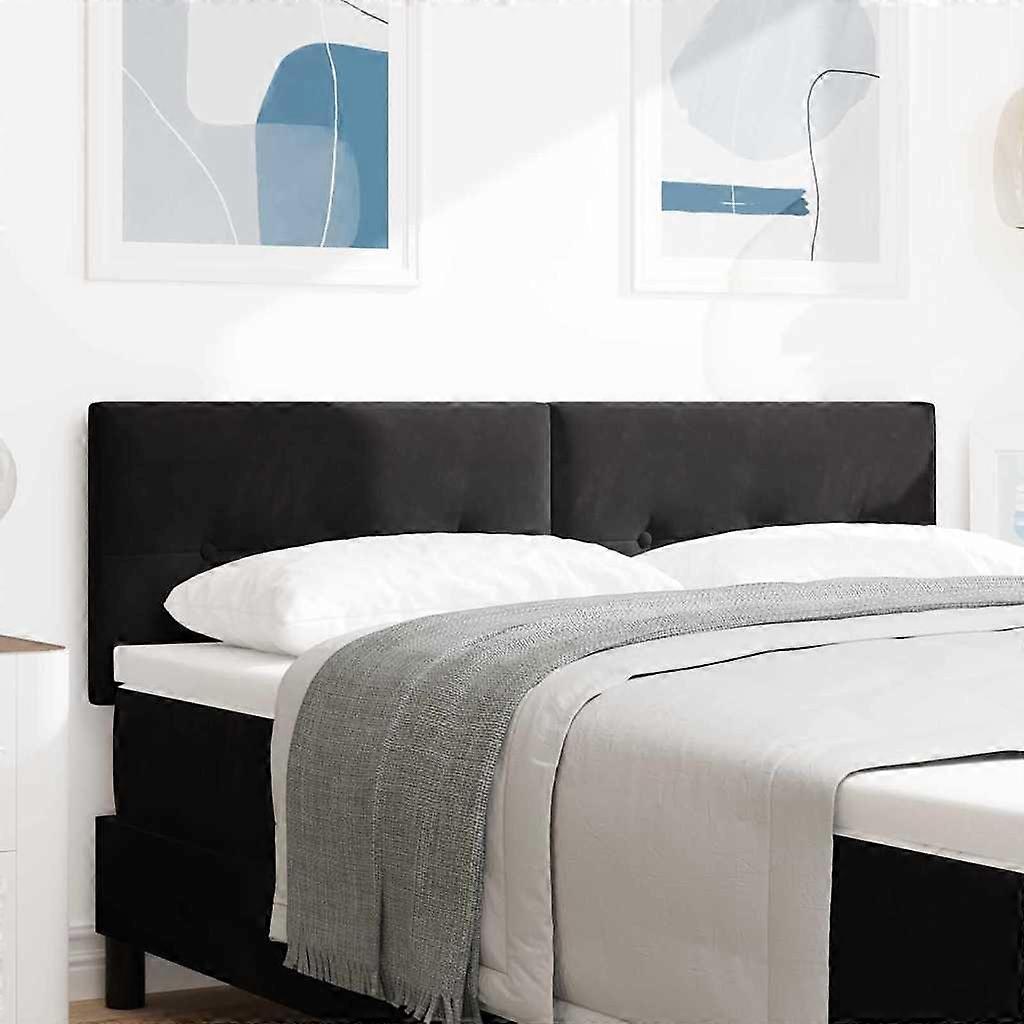 Kopfteil mit Kopfteil Schwarz 144 cm Kunstleder