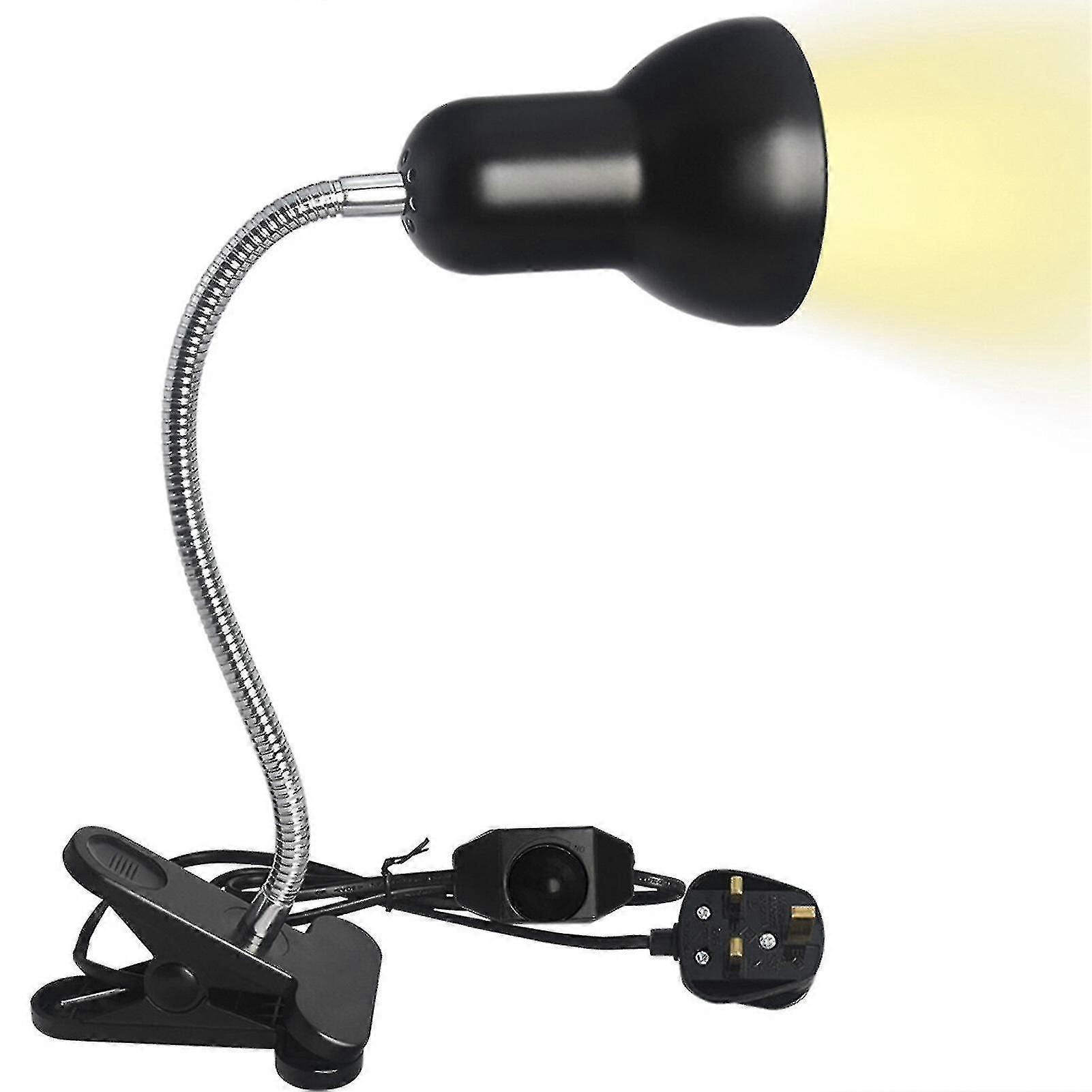 Reptile Heating Lamp Uvb Reptile Light With 50w 70w Bulbs Clamp Basking Lamp For Lizard Turtle Aquarium Tank With 360 Rotatable Clip And Adjustable Te