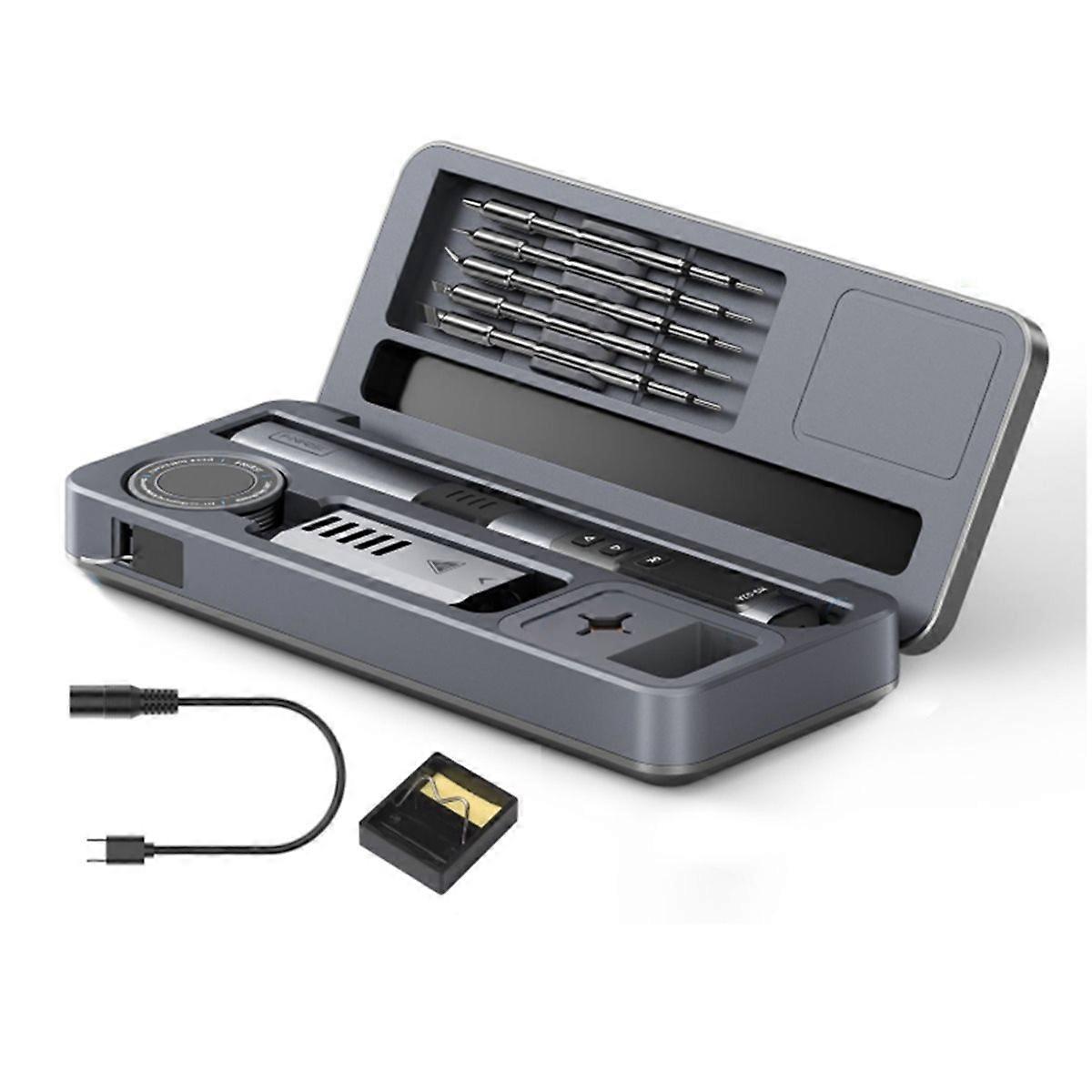 HS-02 100W Portable Soldering Iron Kit Smart Digital Soldering Pen with Multiple Tips for Electronic