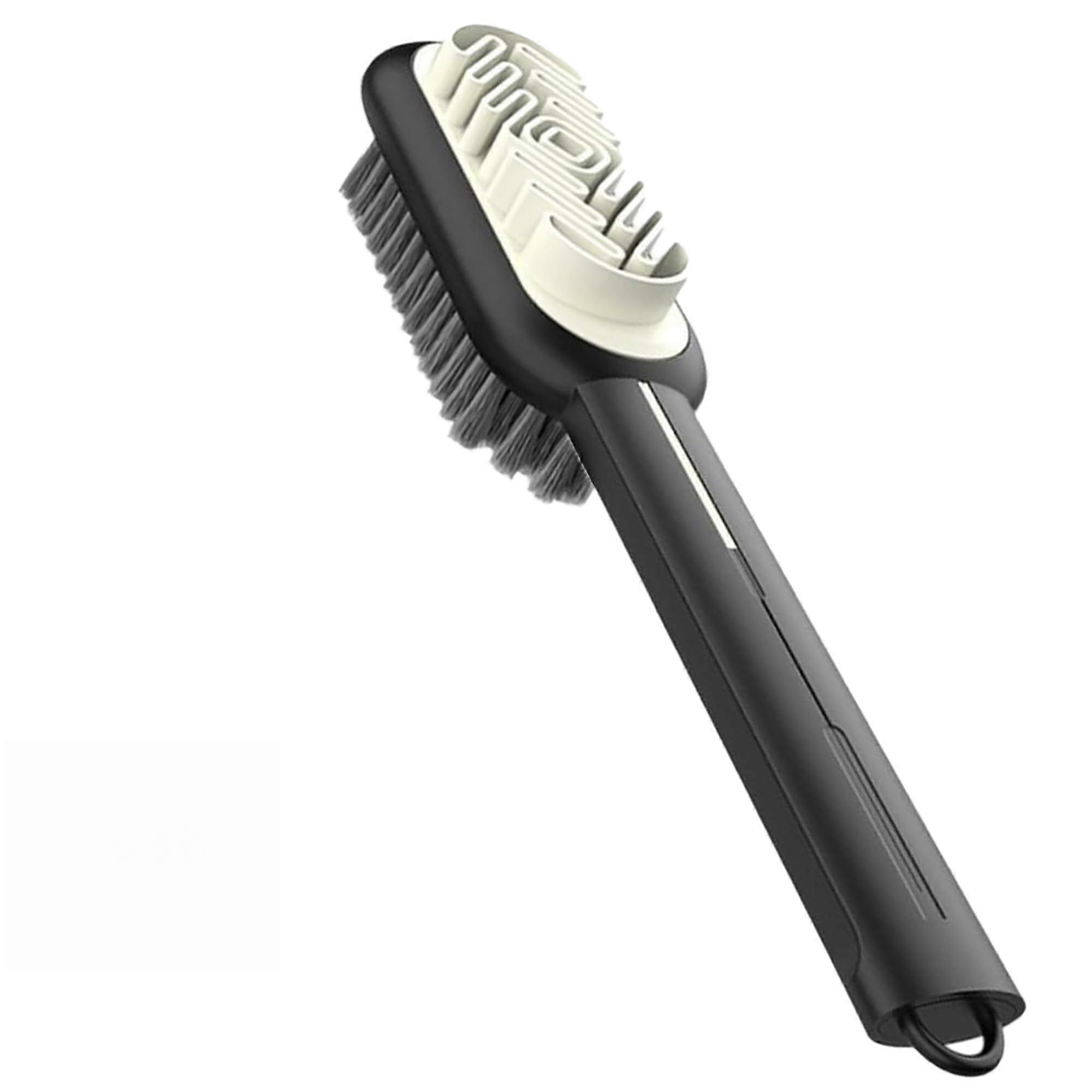 Suede Shoe Brush and Eraser Set, Soft Bristle Nubuck Cleaner with Rubber Polish (Black, 1 Pack)