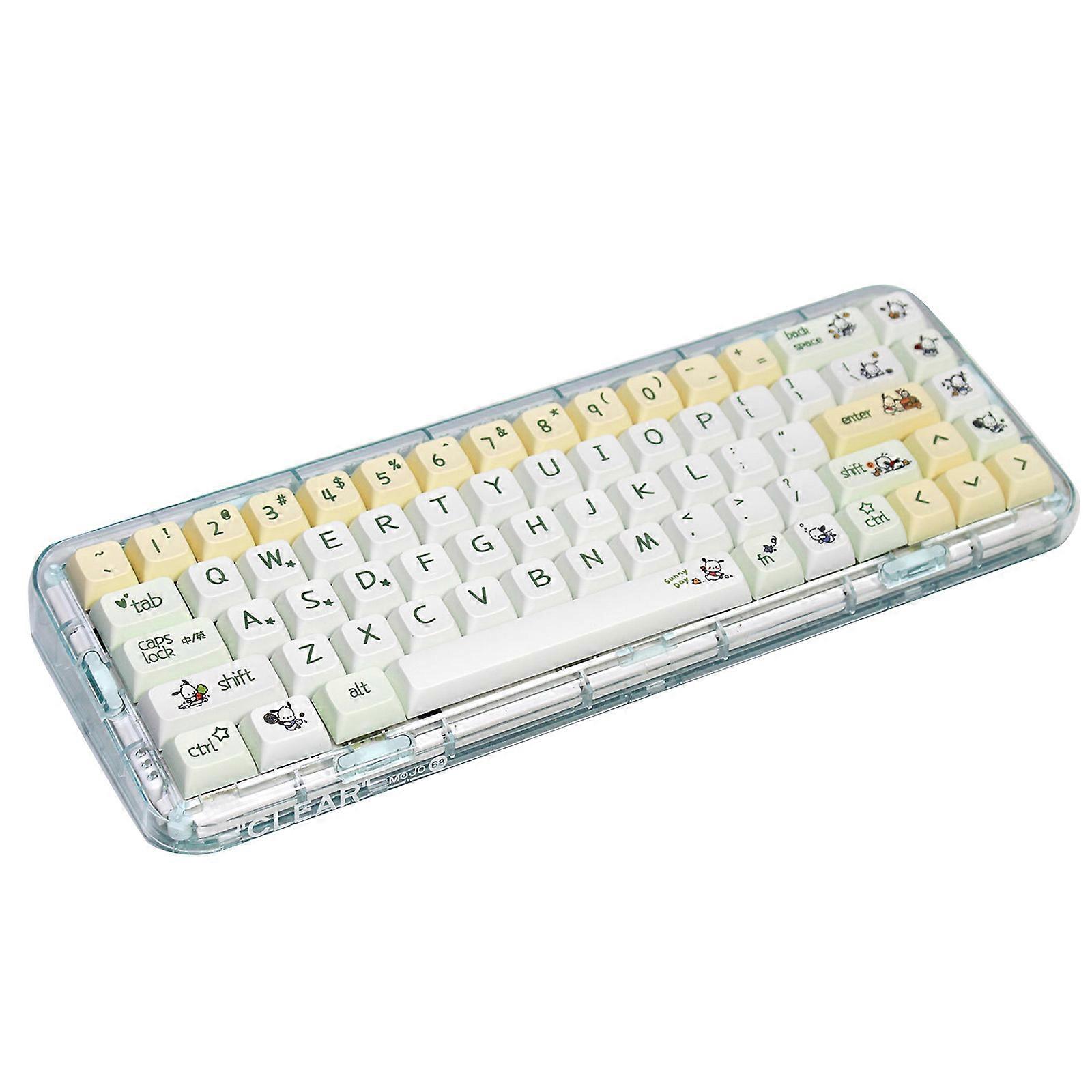 Keycaps 135PCS Pochacco Dog Keycaps XDA Profile Full Set Keycap DyeSubbed Thick PBT for Gaming Mechanical Keyboard Multicolor