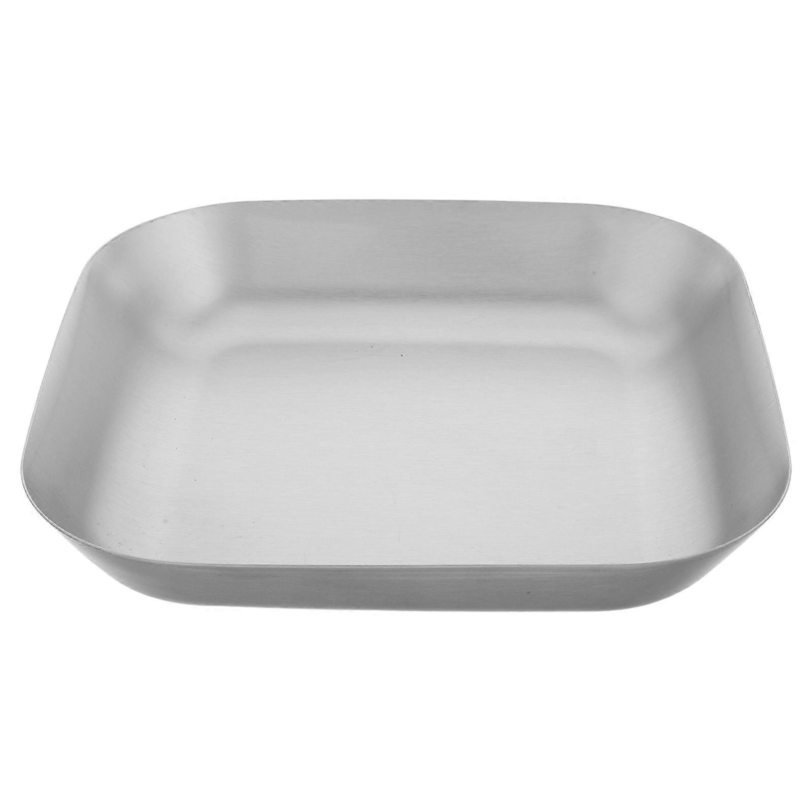 Stainless Steel Square Plate for Multipurpose Outdoor Serving