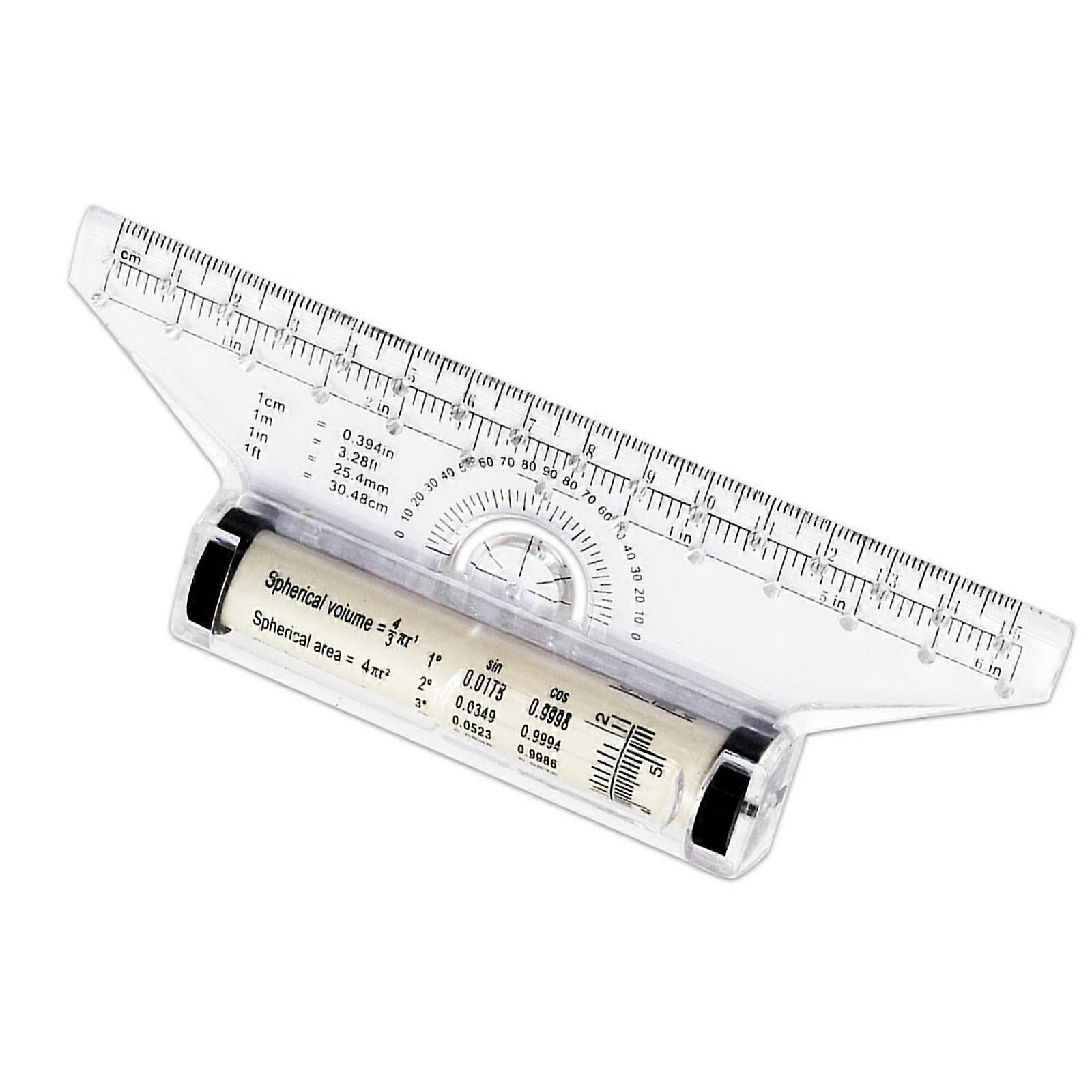 Balance Scale Measuring Rolling Ruler School Drafting Tool Drawing Roller Ruler Parallel Ruler Multifunction Ruler Multicolor