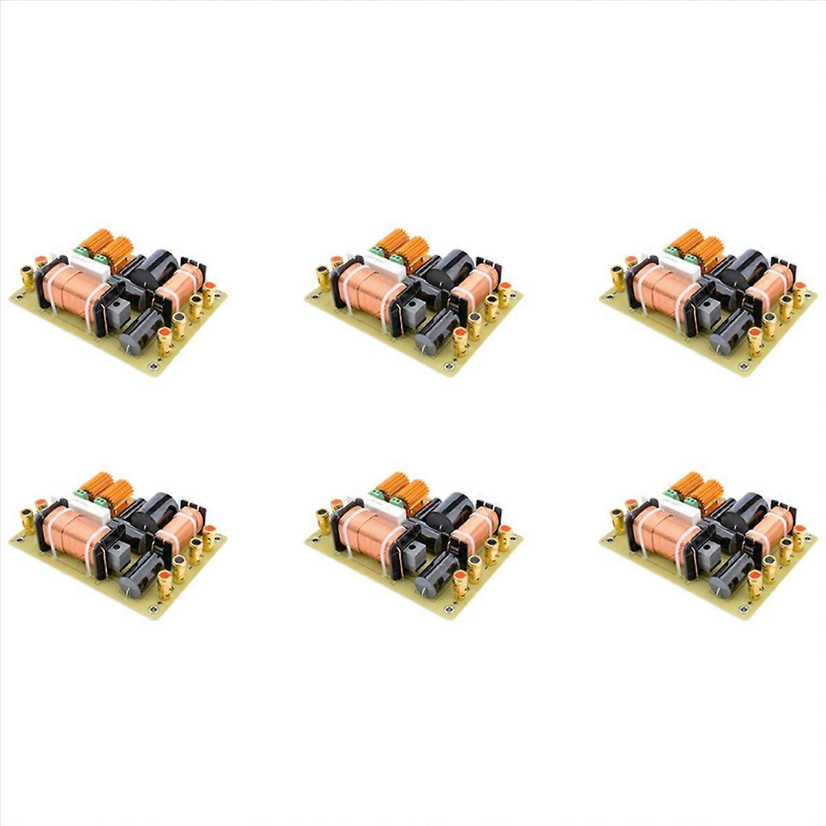 6X 2 Way Audio Crossover Tweeter Bass Speaker Crossover Professional Frequency Divider Stage Filter 