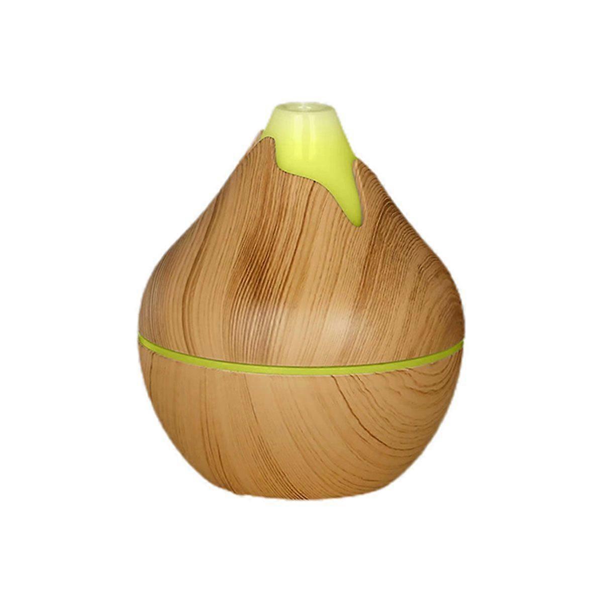 200ML Aromatherapy Essential Oil Diffuser Wood Grain Ultrasonic Air Humidifier Cool with 7 Color LED