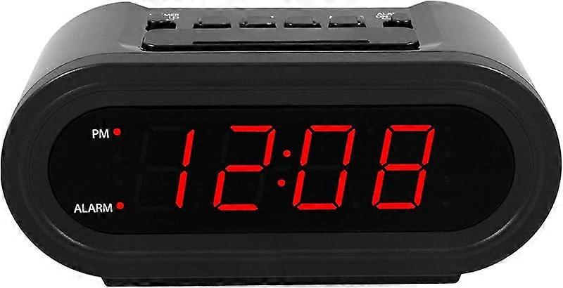 Digital Alarm Clock with-Automatic Smart Clock without Setting (Midnight Black-White LED