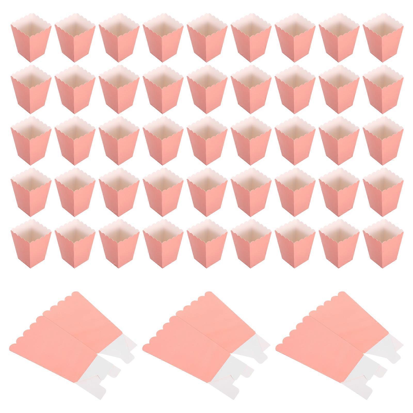 48Pcs Portable Boxes for Holding Popcorn Use Foldable Snack Containers