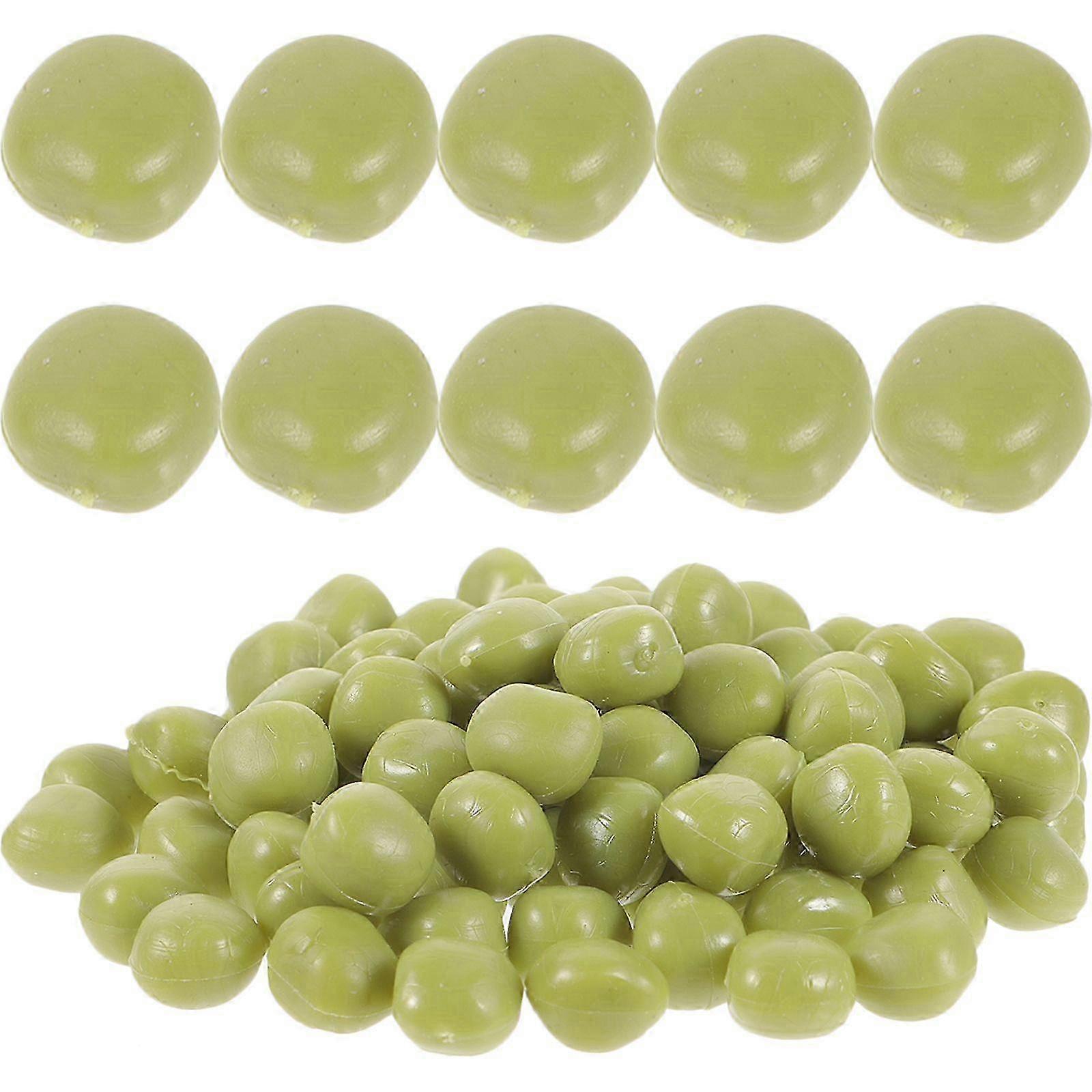 100Artificial bean model, fake vegetable, realistic bean food prop-M