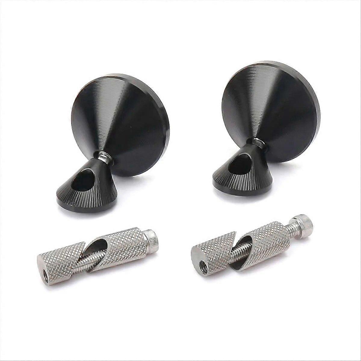 Motorcycle Accessories Handlebar End Mirror Side Rotation Black