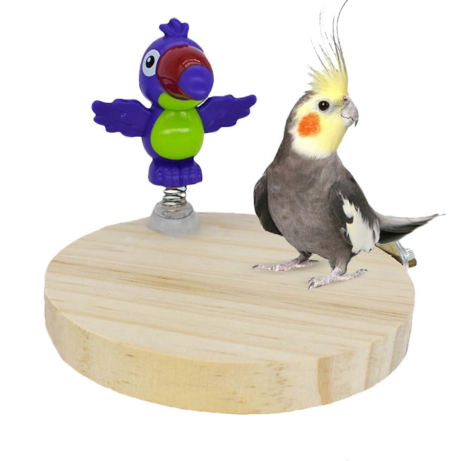 Bird Perches for Parrots with Natural AntiSlip Chew Toy, Enrichment for Cockatiels, Conures, Chickens, Pigeons