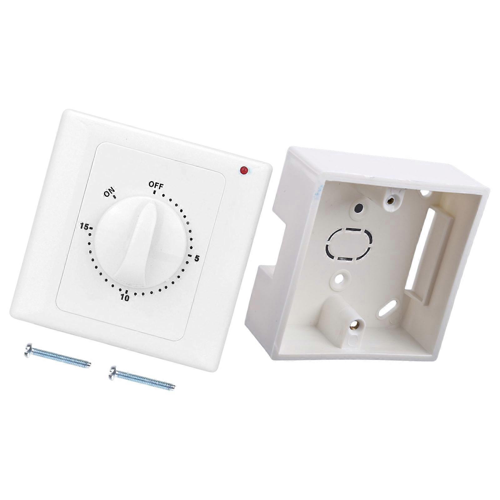 Mechanical Countdown Timer Switches Light Switches Socket Countdown Timer Control Interruptor for Bathroom Fan, Light Multicolor