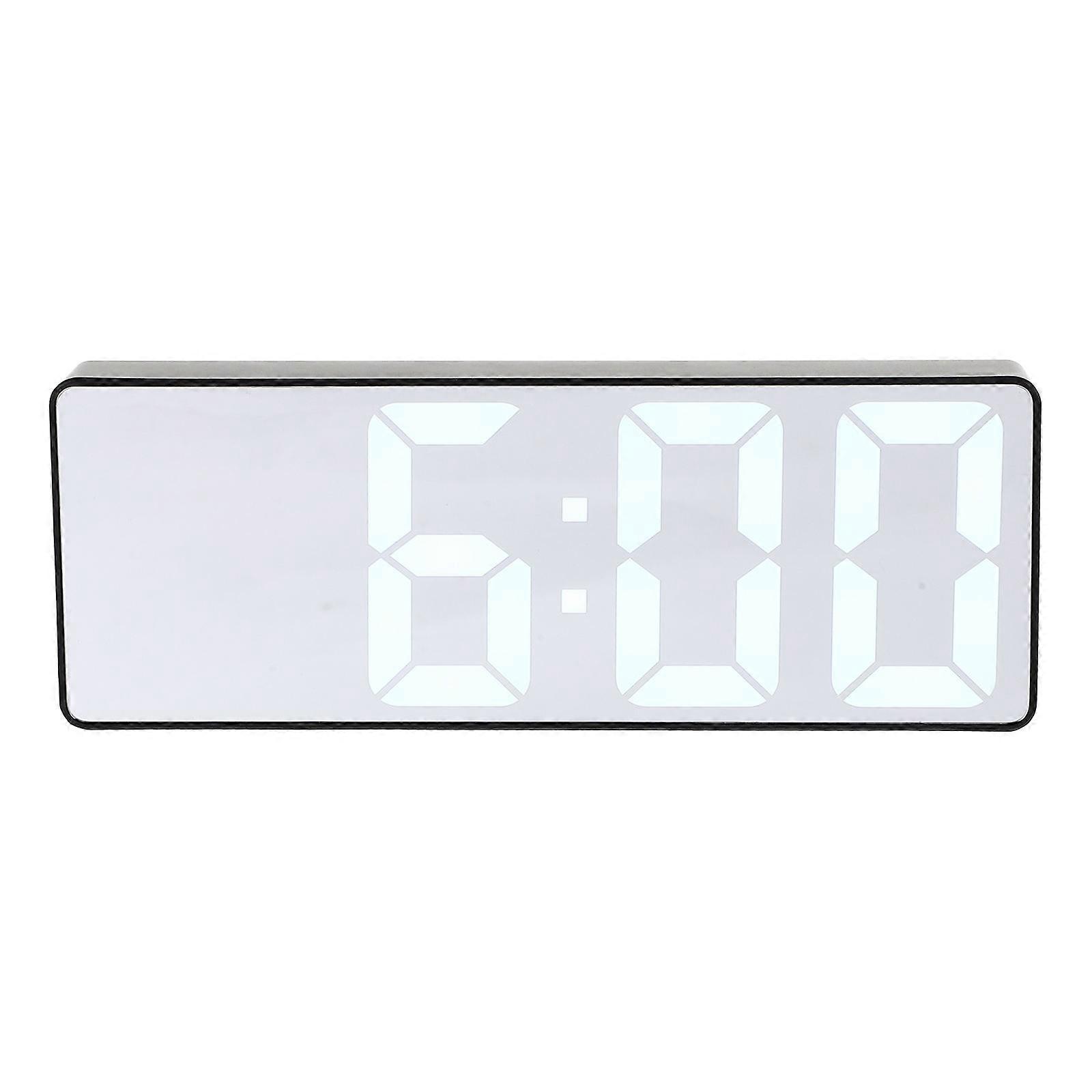 Digital Clock LED Mirrored Alarm Clock with Calendar 2Pcs
