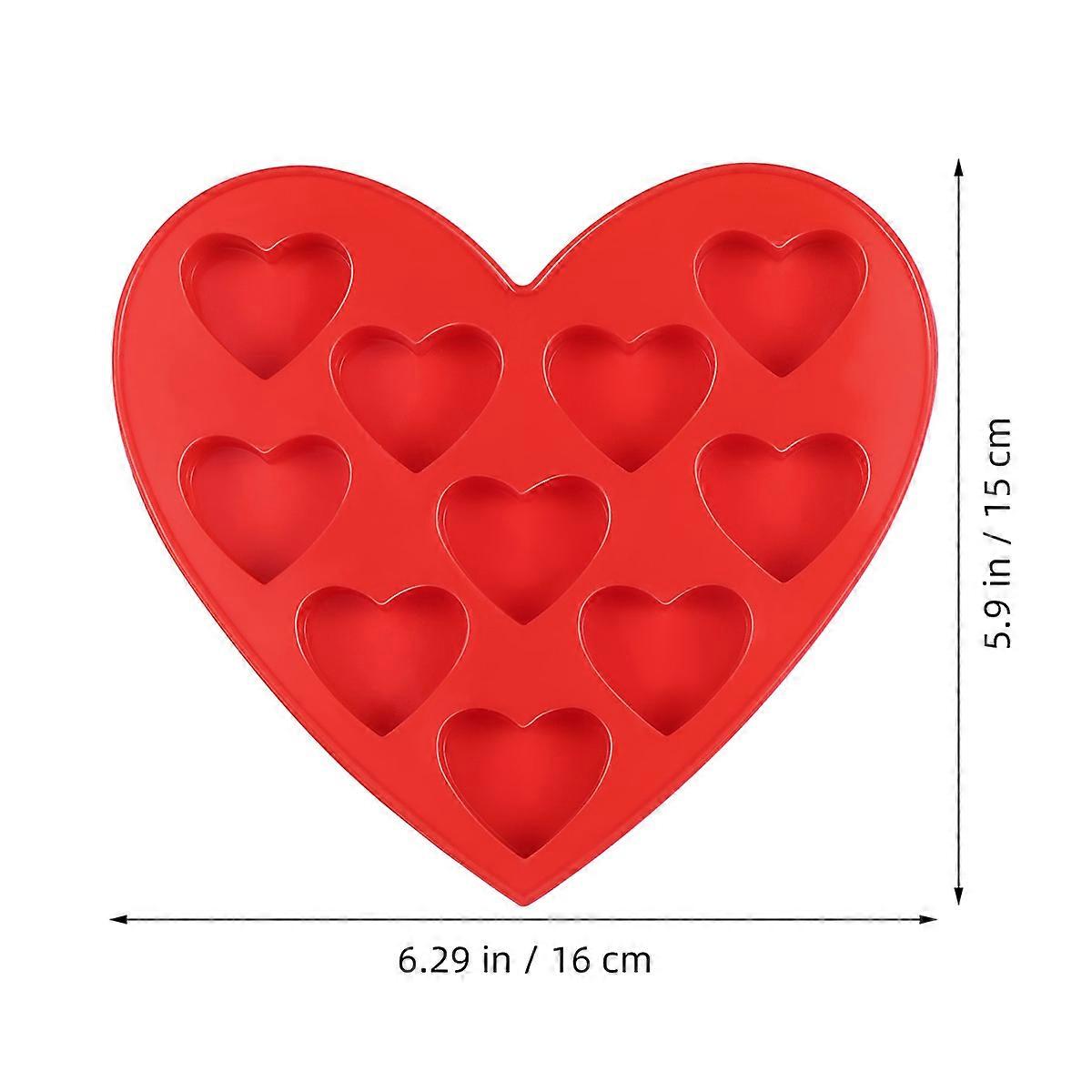 Cake Baking Silicone Heart Shape Mold for Candy Making 3Pcs