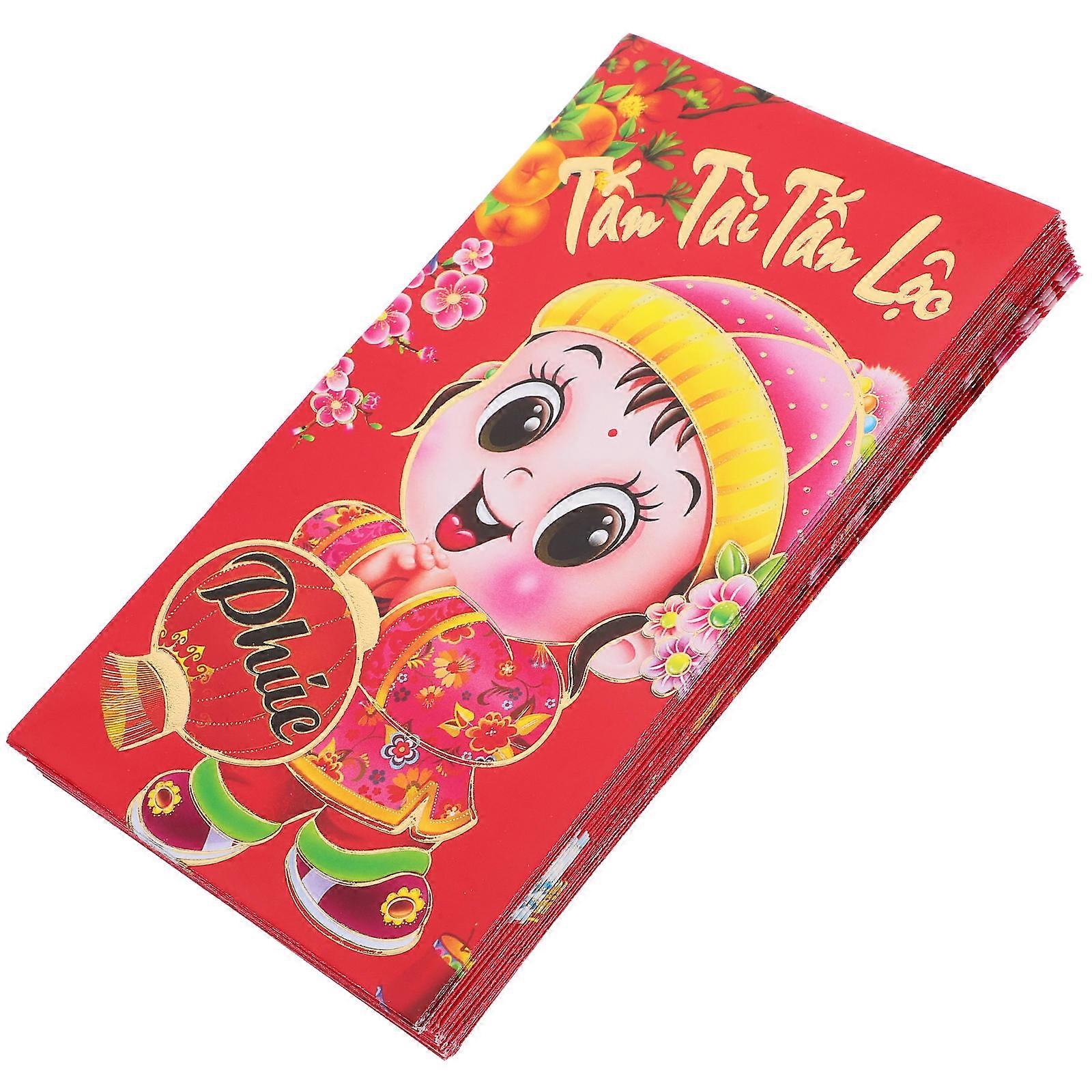 Traditional Red Packet Paper Envelopes for Storage 36Pcs