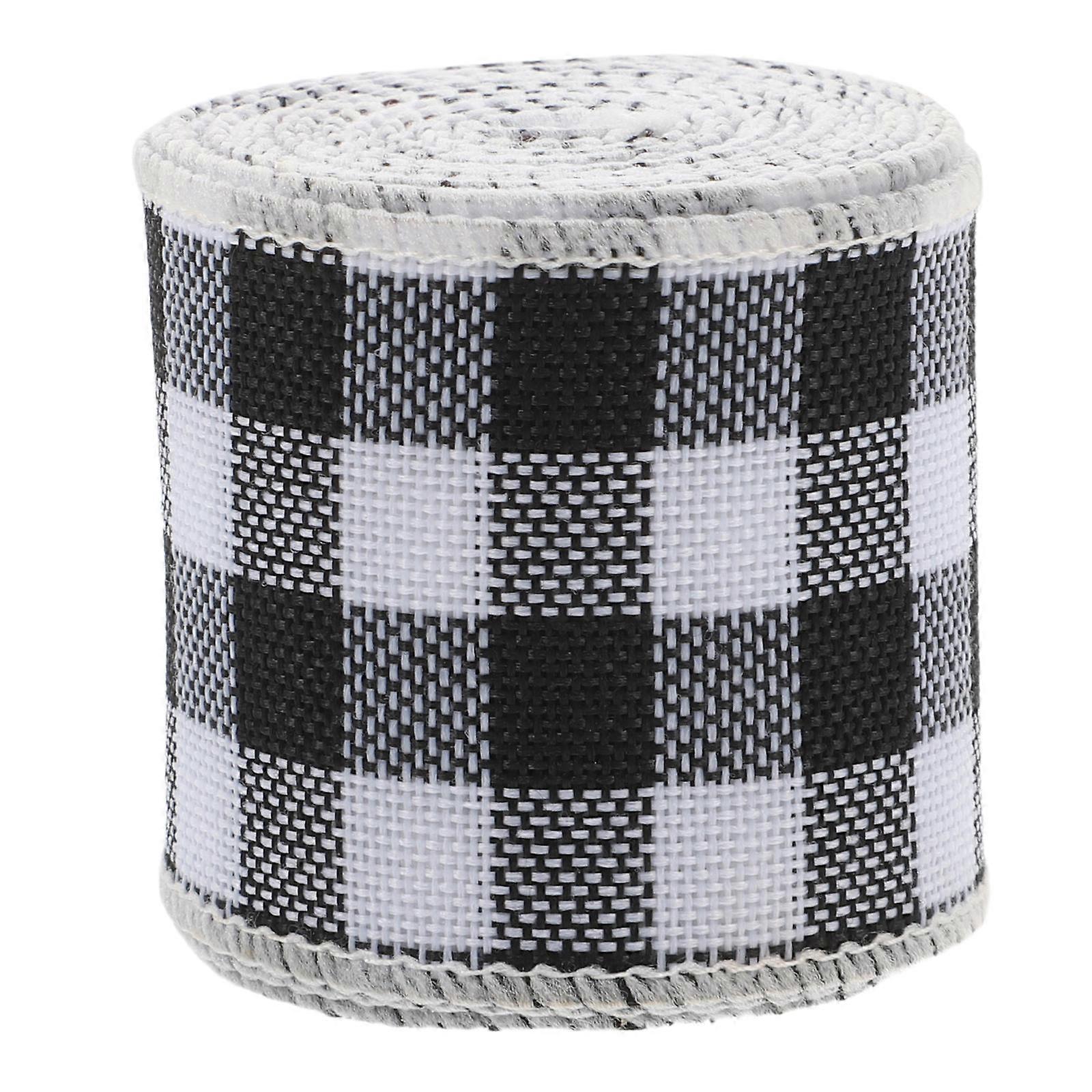 Decorative Ribbon Burlap Ribbon for Gift Wrapping 1 Roll Plaid