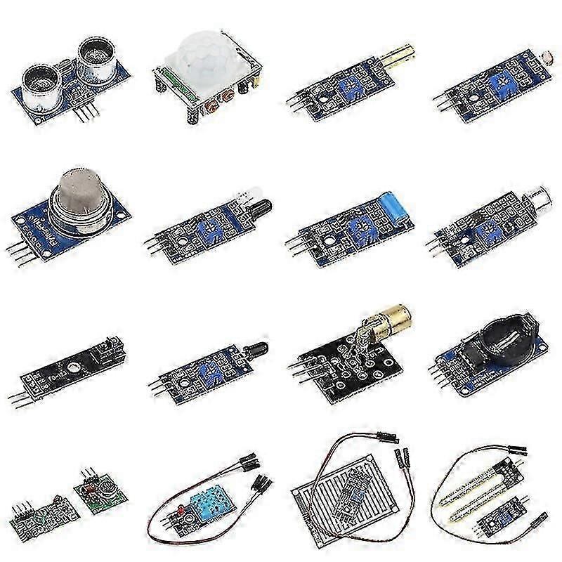Ultimate Starter Kit For Raspberry Pi With 16 Different Sensor ModulesGOOD