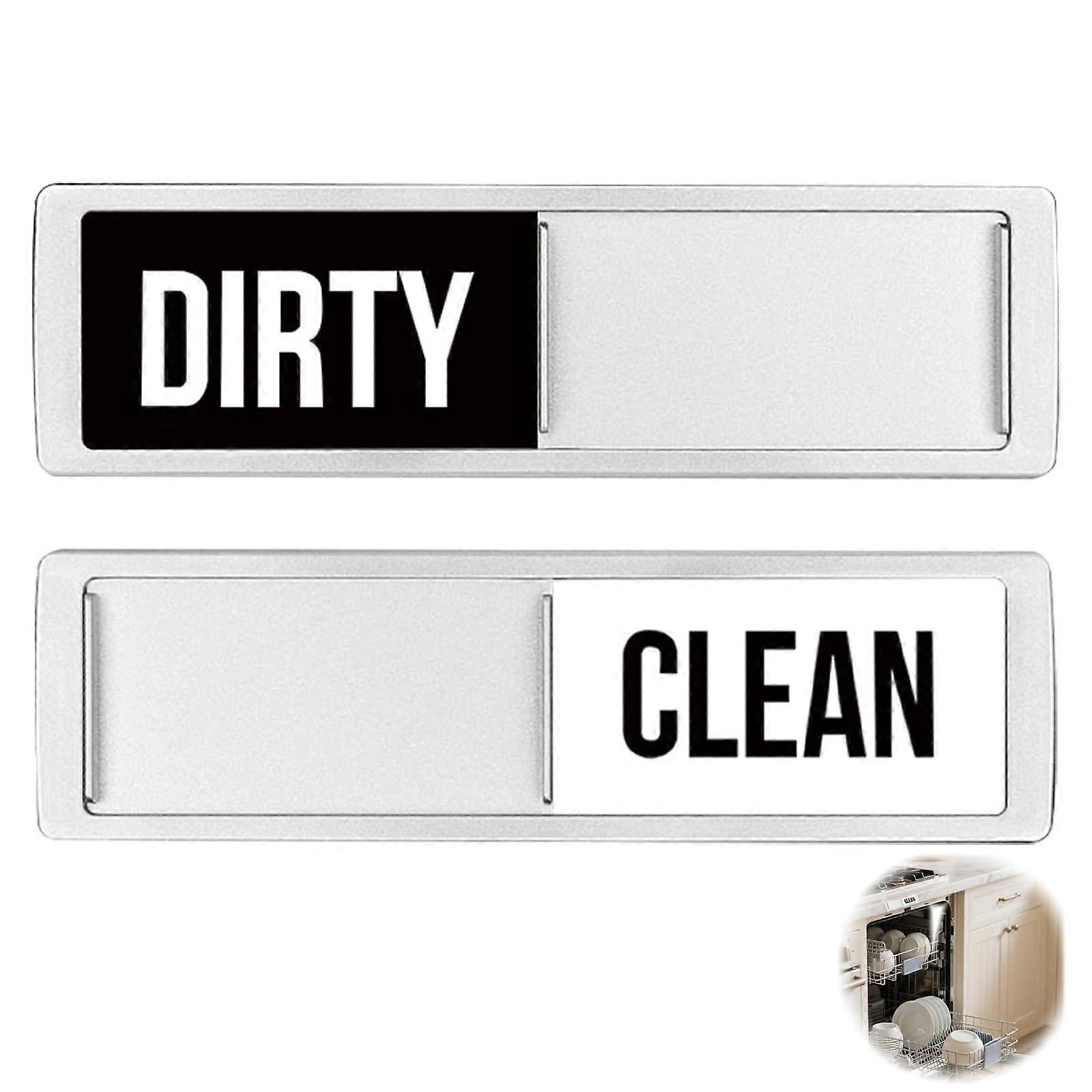 Dishwasher Clean Dirty Magnet with Sliding Status Indicator, Instant Display, Magnetic or Adhesive Mount
